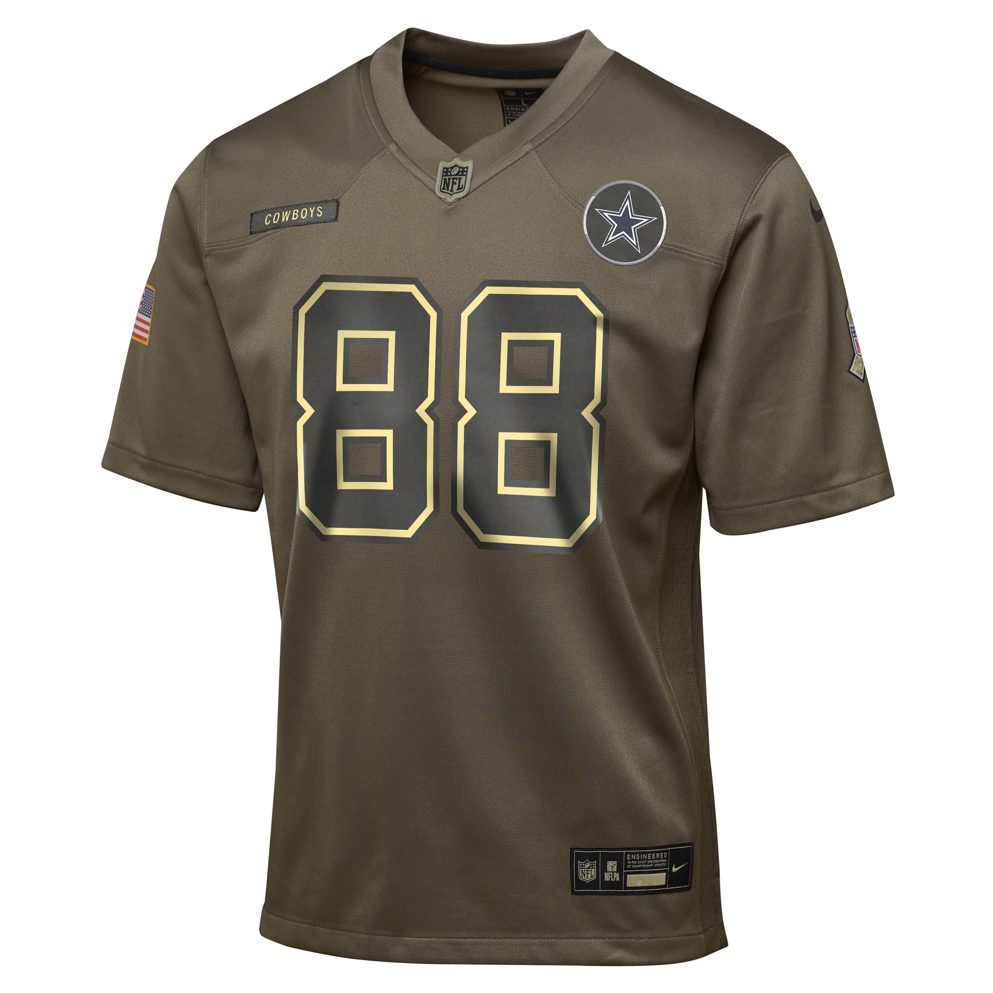CeeDee Lamb Dallas Cowboys Nike Youth 2025 Salute to Service Game Jersey - Olive - Image 2