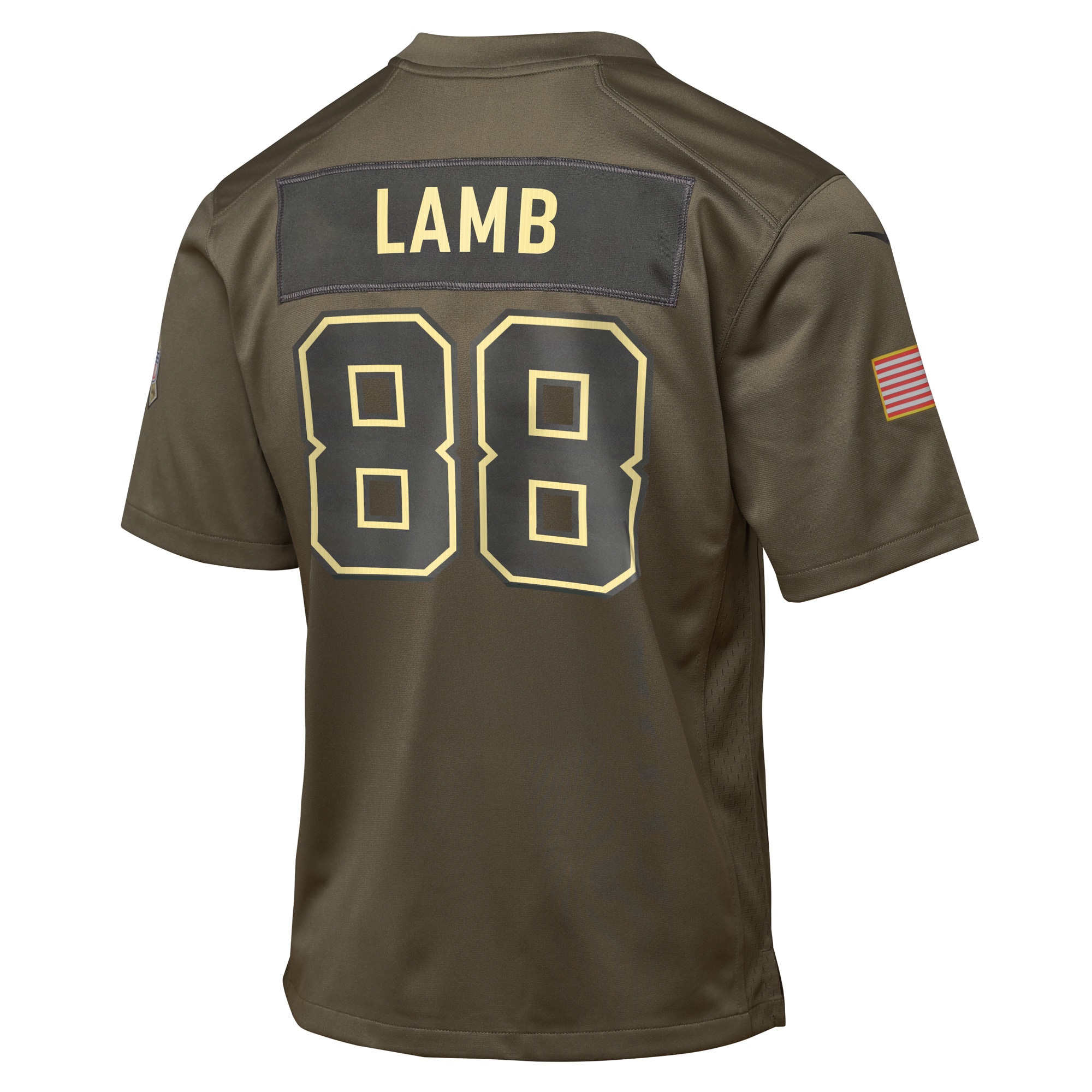 CeeDee Lamb Dallas Cowboys Nike Youth 2025 Salute to Service Game Jersey - Olive - Image 3