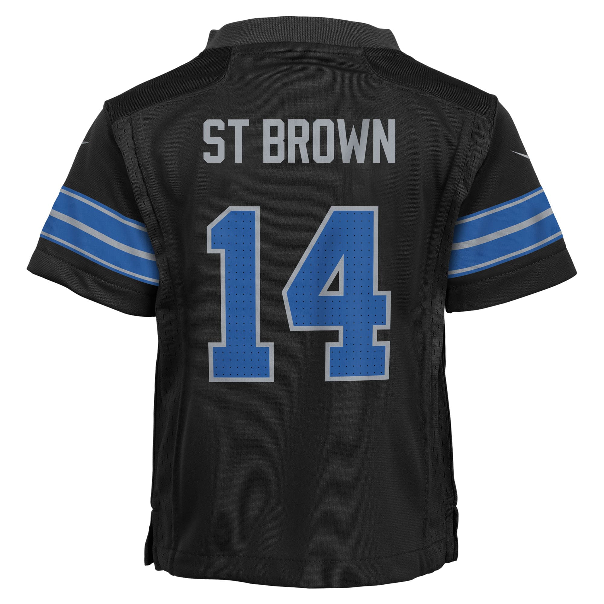 Amon-Ra St. Brown Detroit Lions Nike Preschool Alternate Player Game Jersey - Black - Image 3