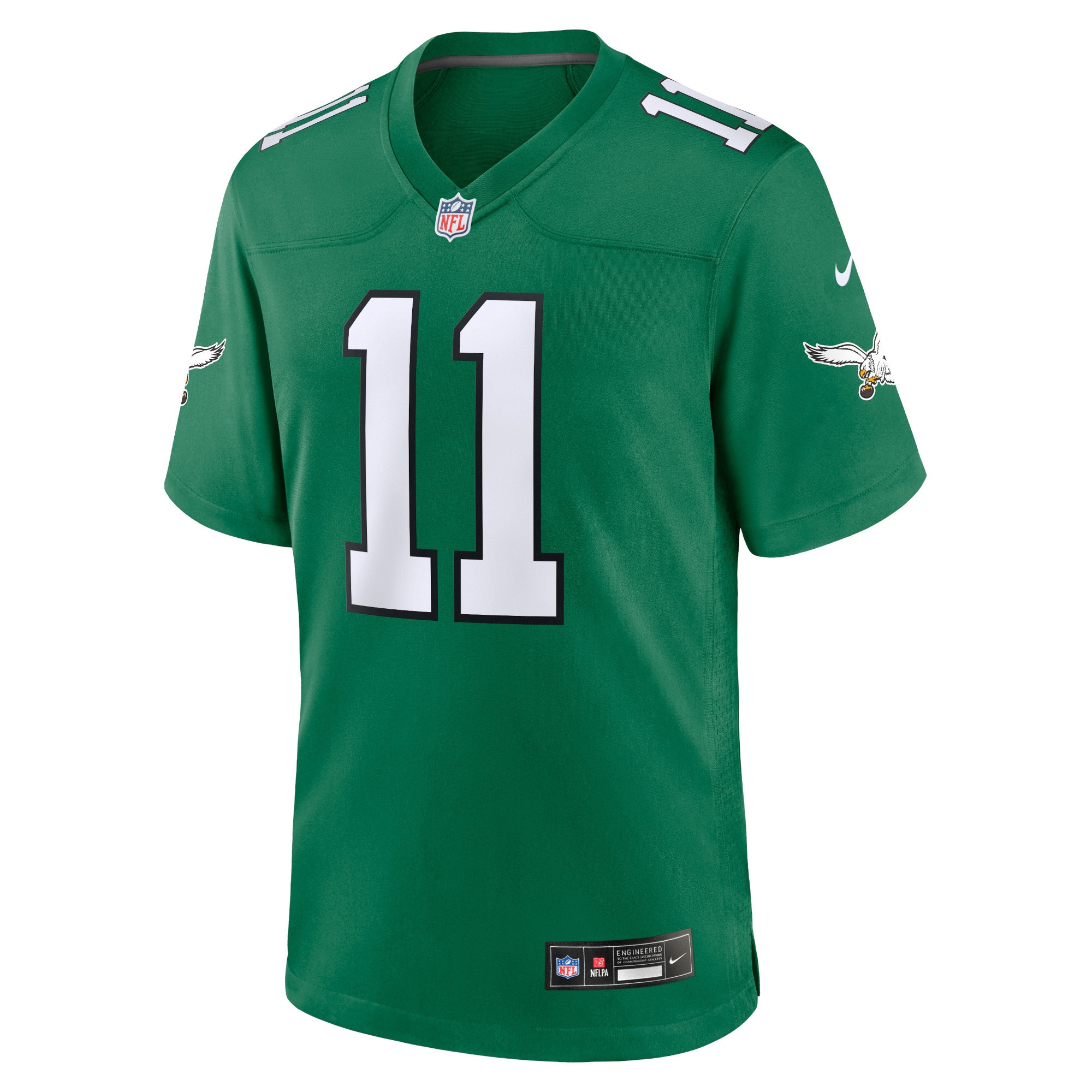 A.J. Brown Philadelphia Eagles Nike Youth Game Jersey - Kelly Green - Image 2