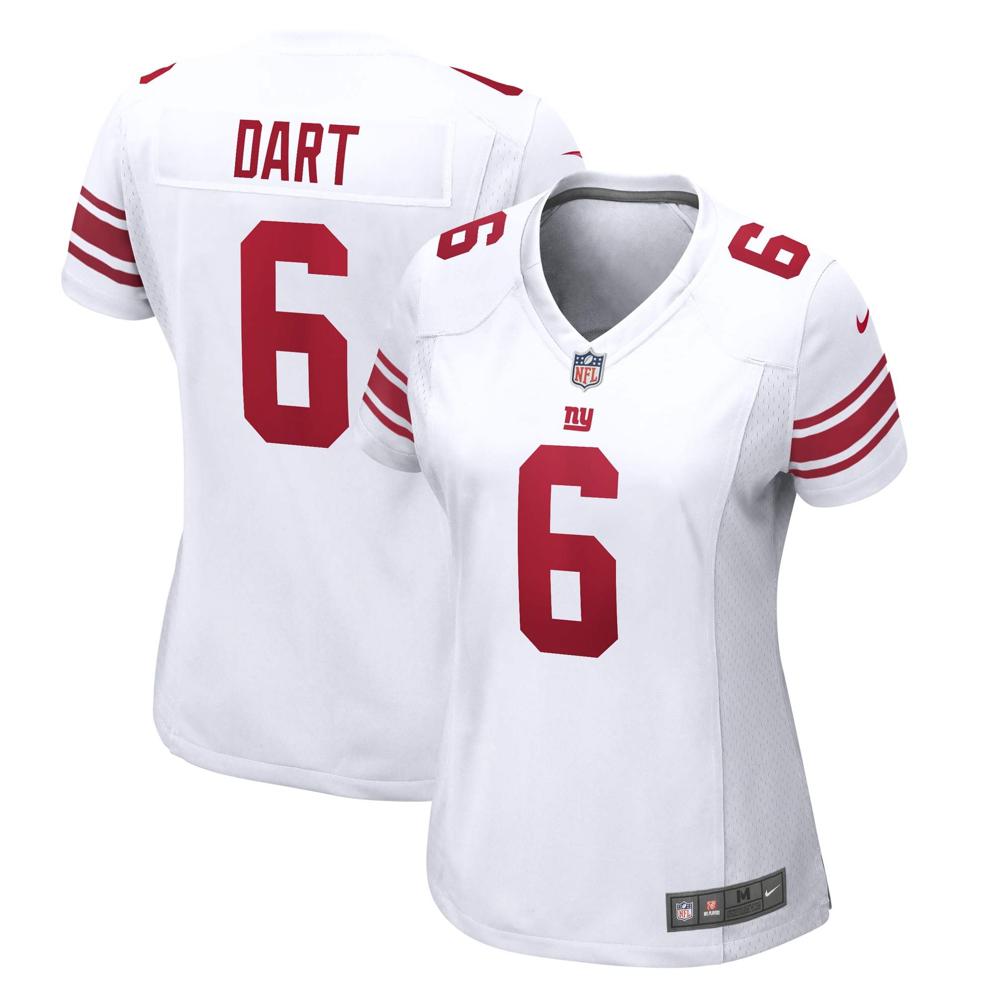 Jaxson Dart New York Giants Nike Women's Game Jersey - White