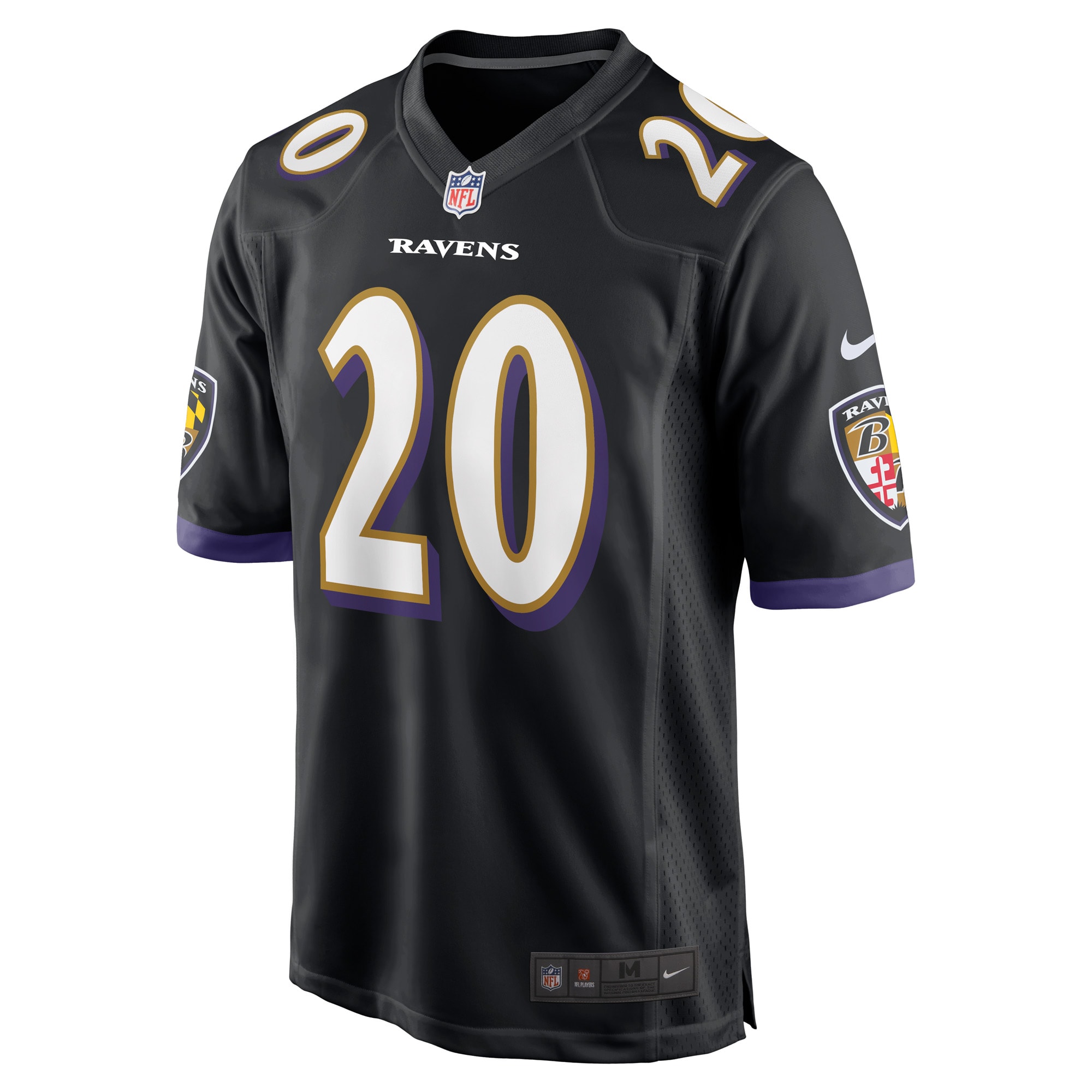 Ed Reed Baltimore Ravens Nike Retired Player Alternate Game Jersey - Black - Image 2