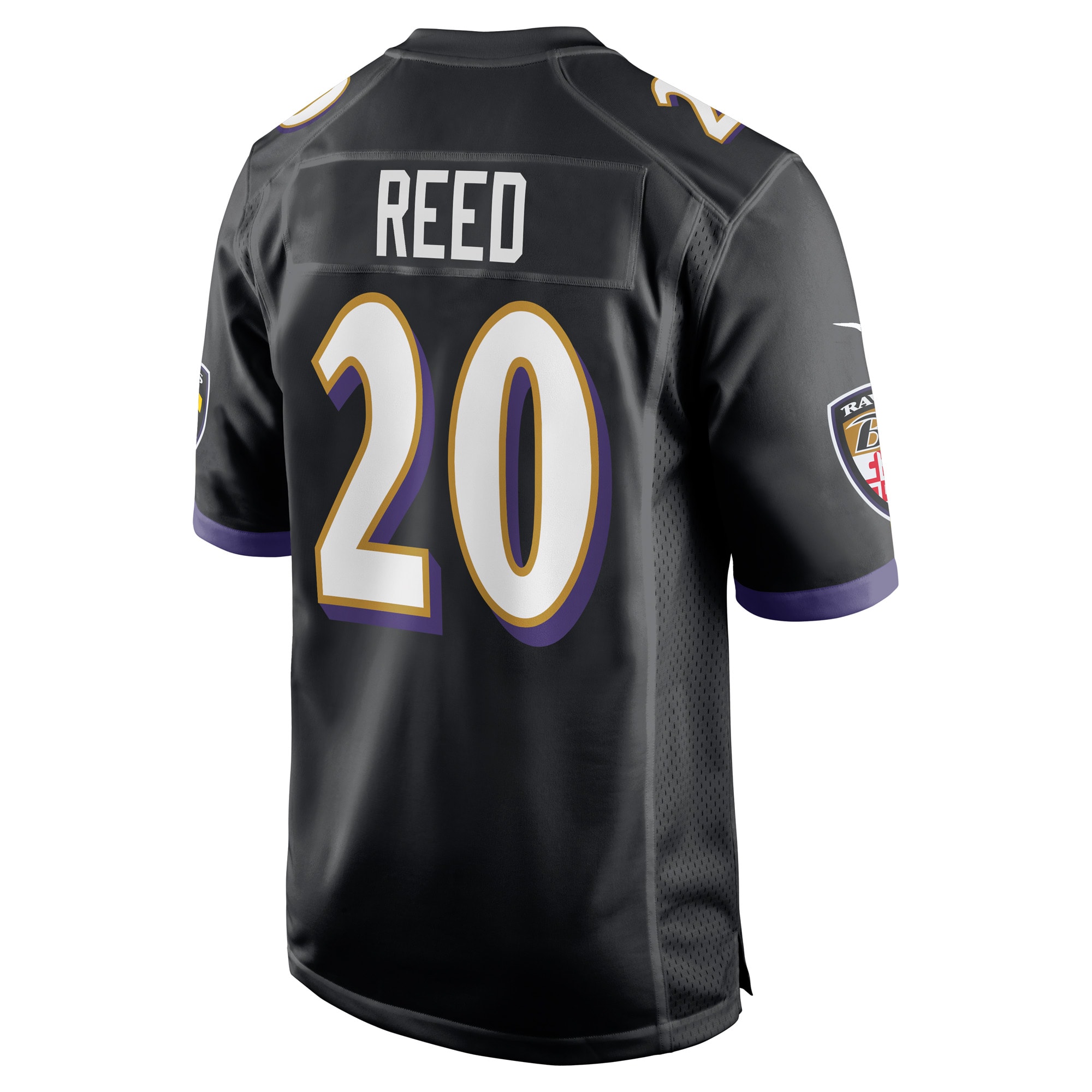 Ed Reed Baltimore Ravens Nike Retired Player Alternate Game Jersey - Black - Image 3
