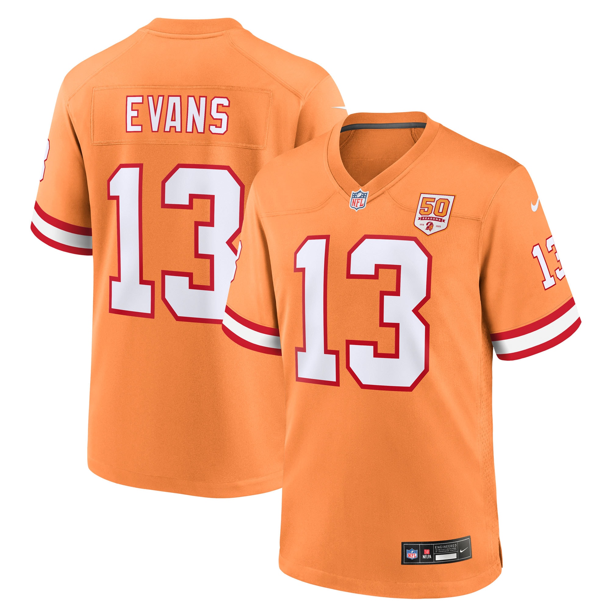 Mike Evans Tampa Bay Buccaneers Nike 50th Season Game Jersey - Creamsicle