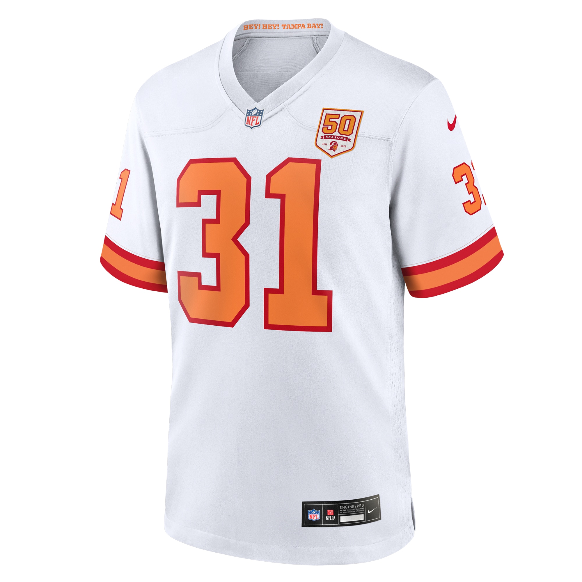 Antoine Winfield Jr. '76 Tampa Bay Buccaneers Nike 50th Season Game Jersey - White - Image 2