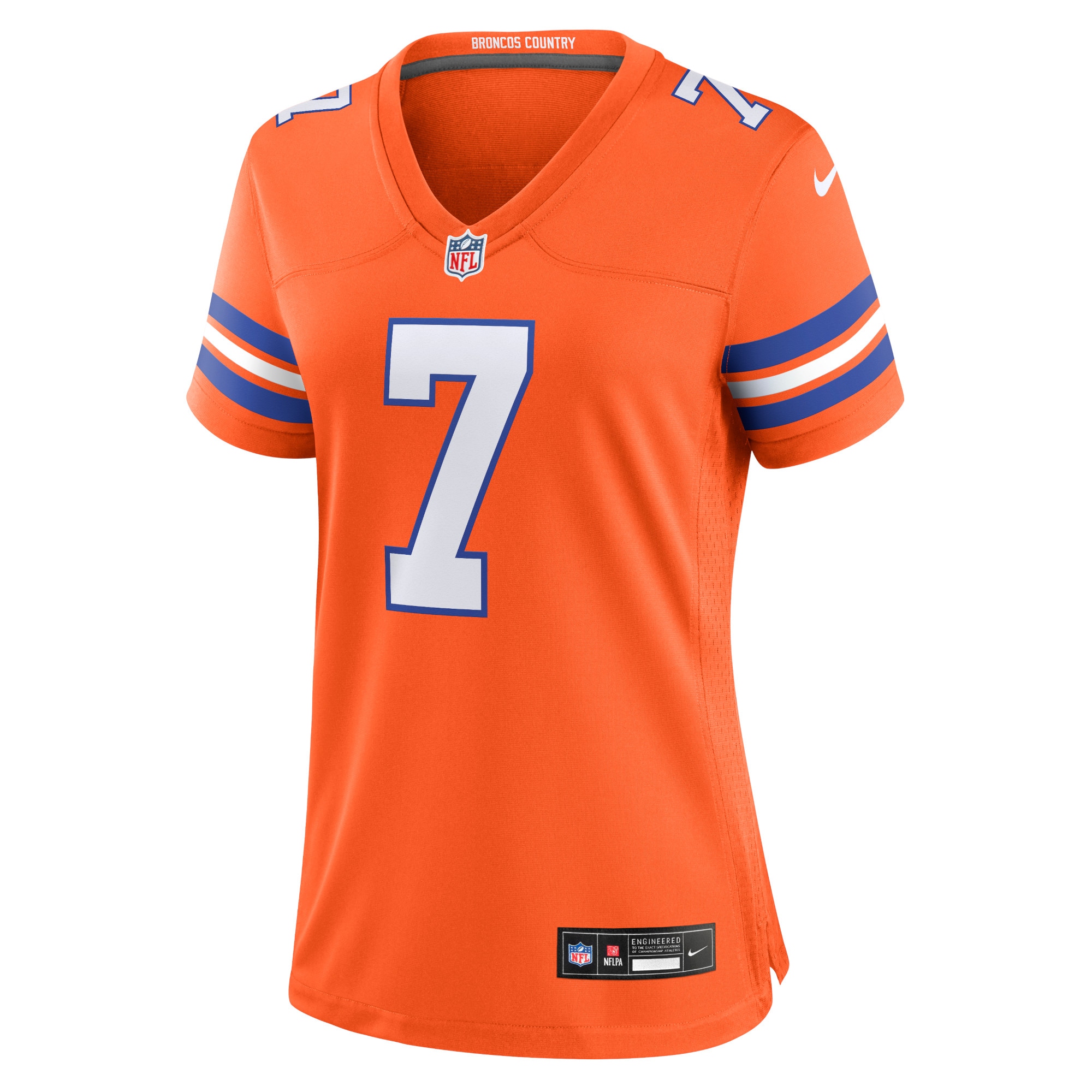John Elway Denver Broncos Nike Women's Mile High Collection 1977 Throwback Player Game Jersey - Orange - Image 2