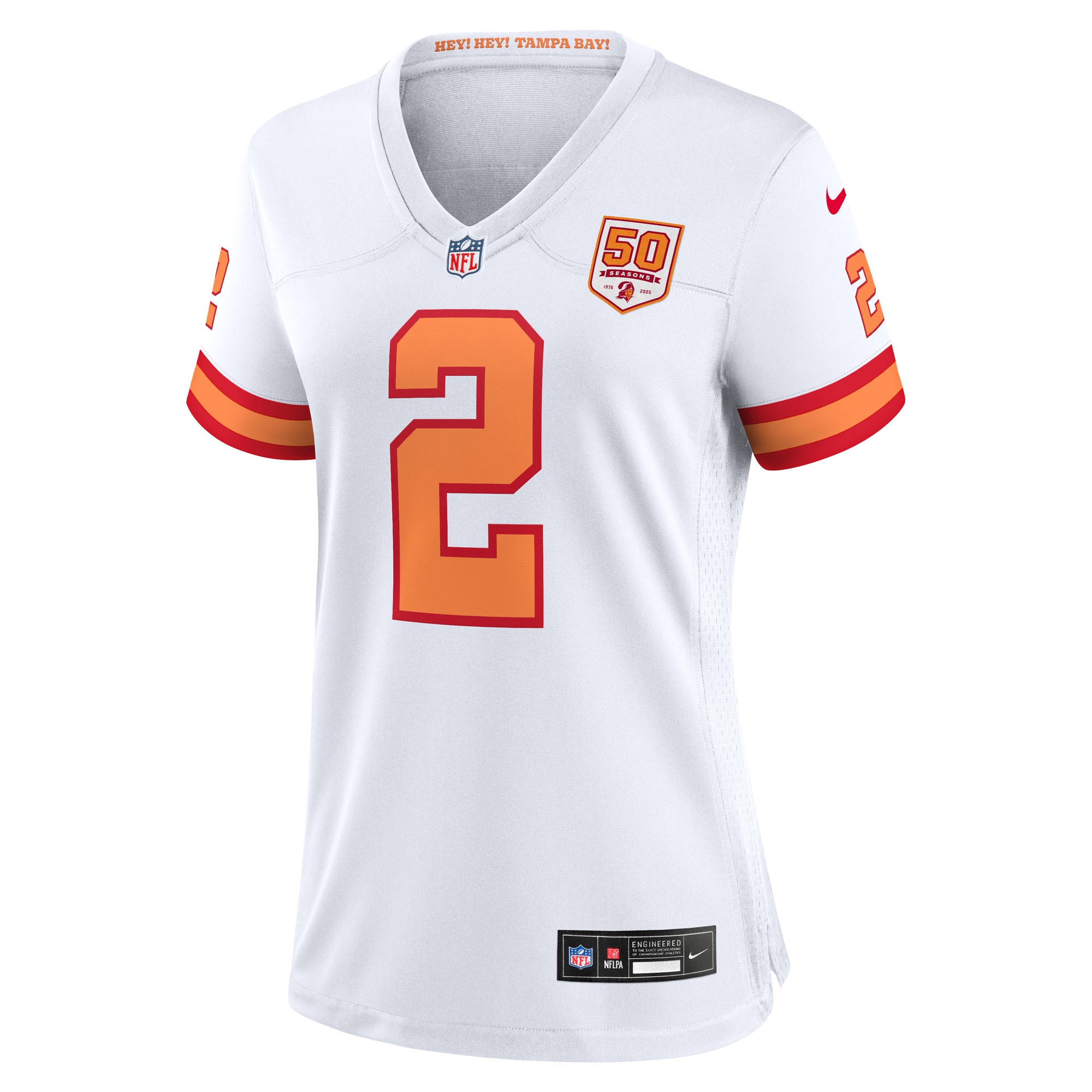 Emeka Egbuka '76 Tampa Bay Buccaneers Nike Women's Alternate 50th Season Game Jersey - White - Image 2