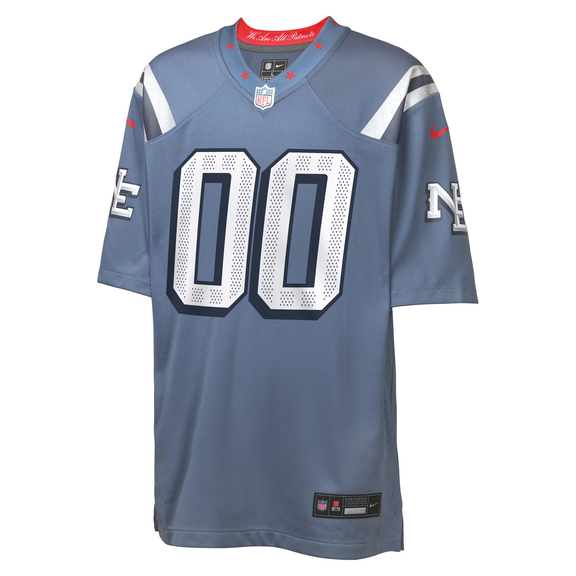 New England Patriots Nike Youth 2025 Rivalries Collection Custom Game Jersey - Storm Blue - Image 2