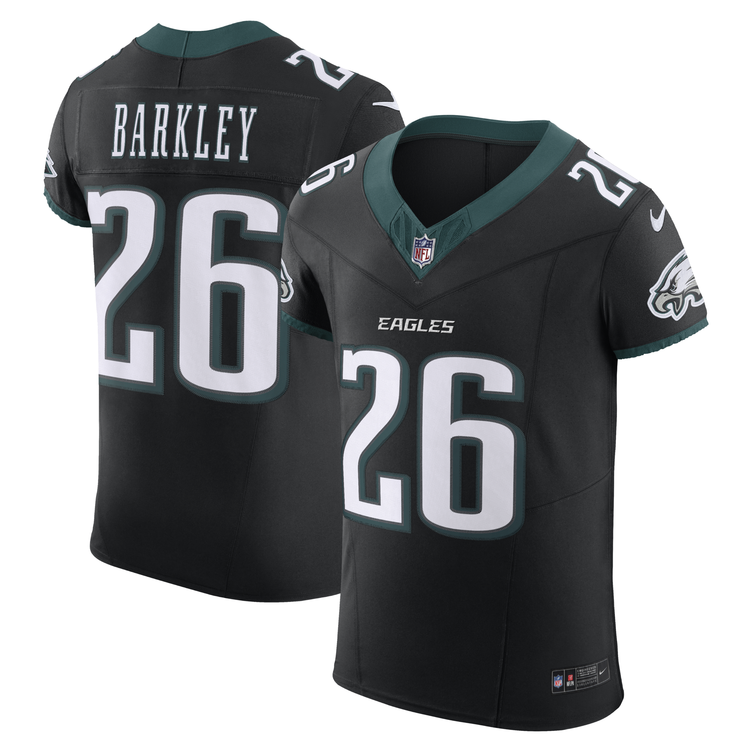 Saquon Barkley Philadelphia Eagles Nike Alternate Vapor F.U.S.E. Elite Jersey - Black