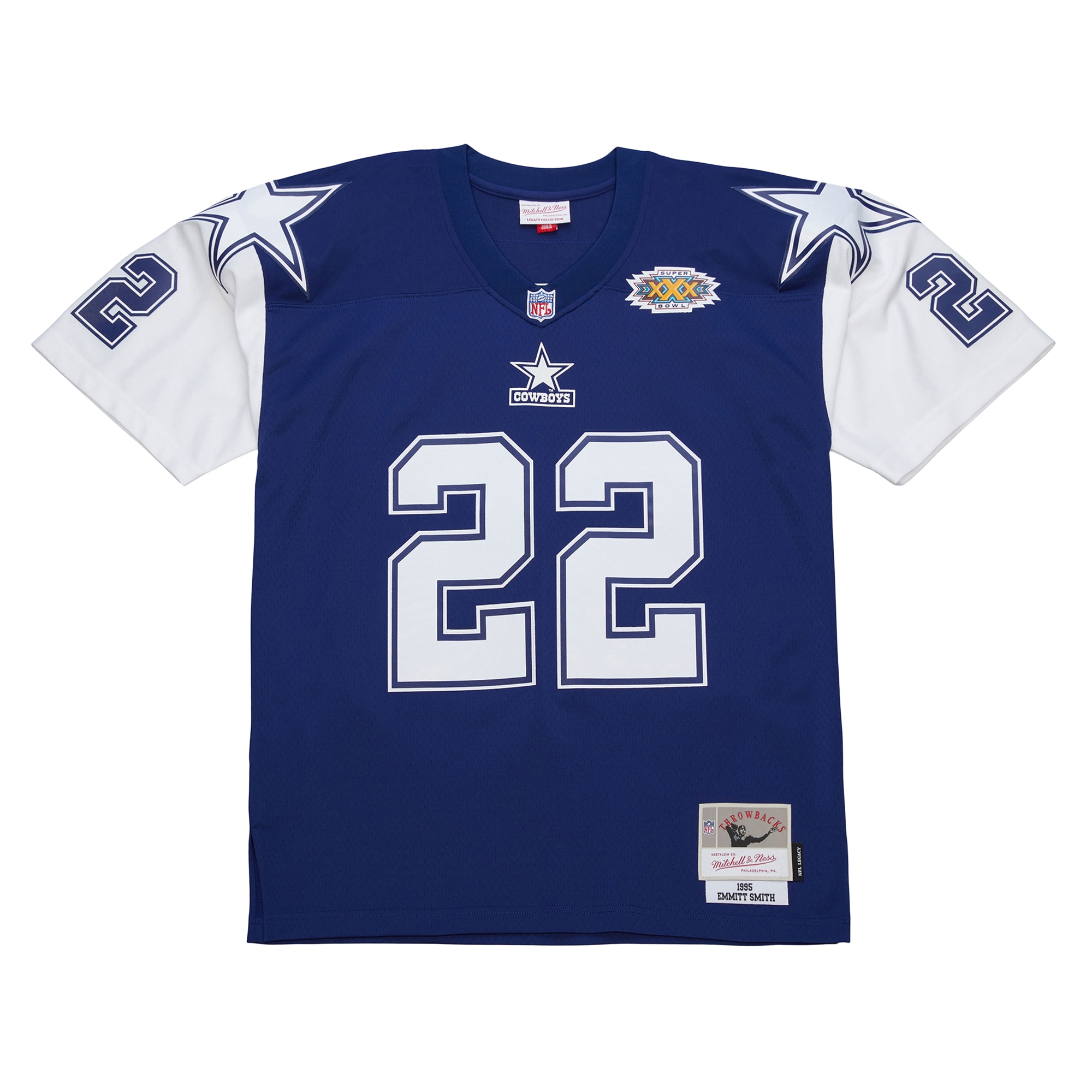 Emmitt Smith Dallas Cowboys Mitchell & Ness 1995 Legacy Replica Jersey - Navy - Image 2