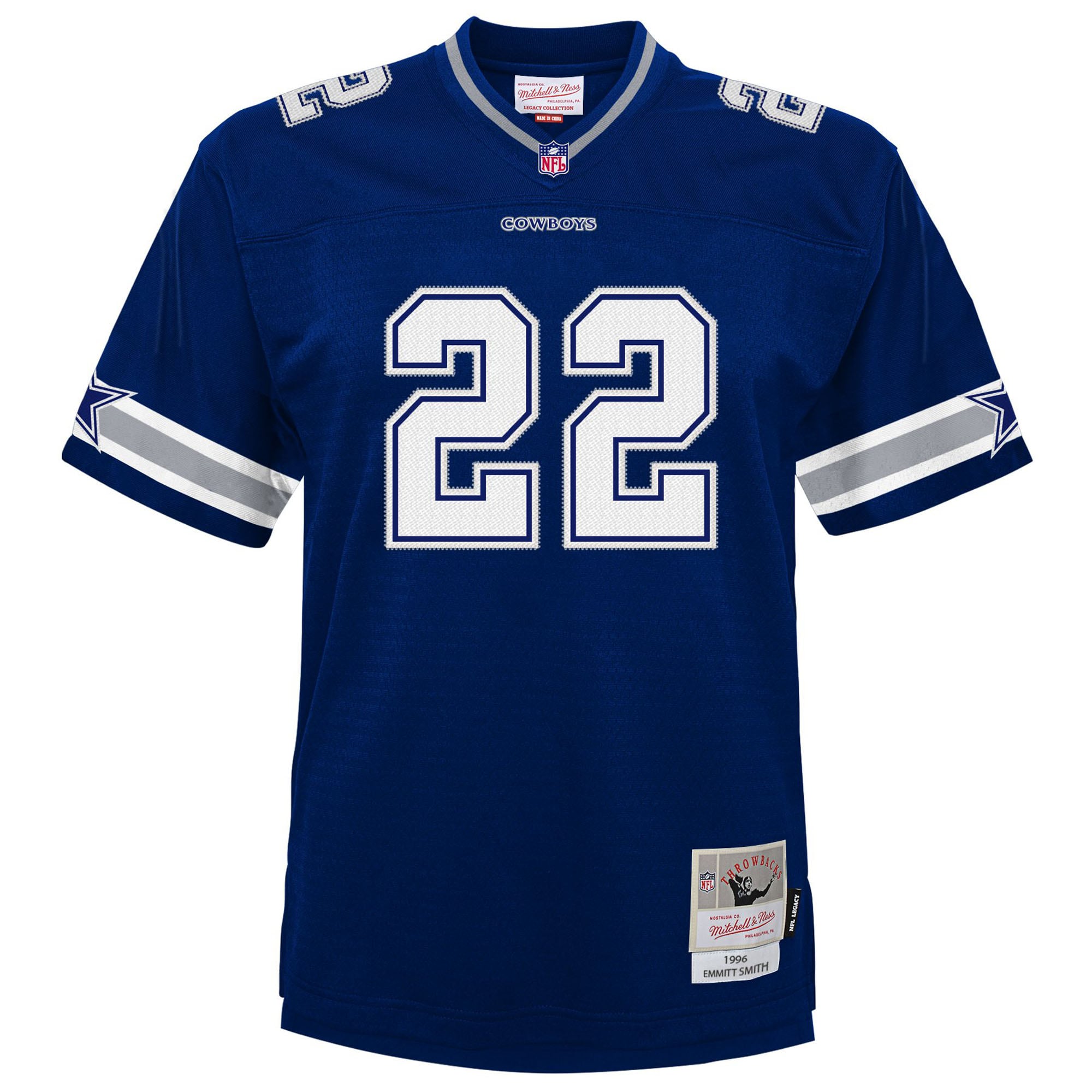 Emmitt Smith Dallas Cowboys Mitchell & Ness Youth 1996 Legacy Jersey - Navy - Image 2