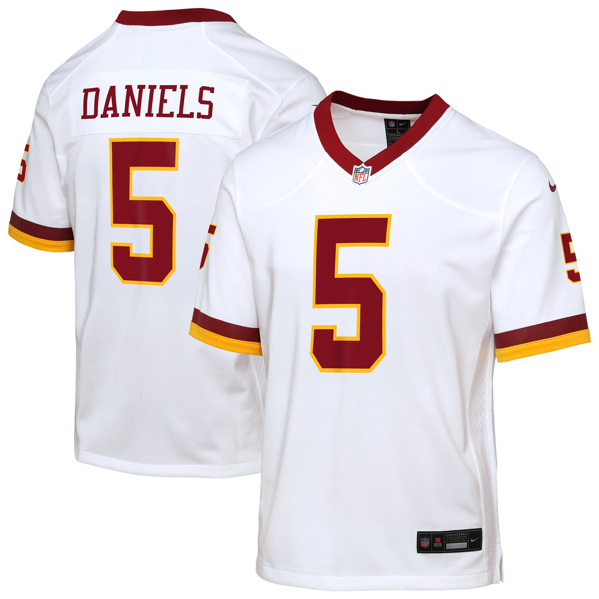 Jayden Daniels Washington Commanders Nike Youth Game Super Bowl Era Jersey - White