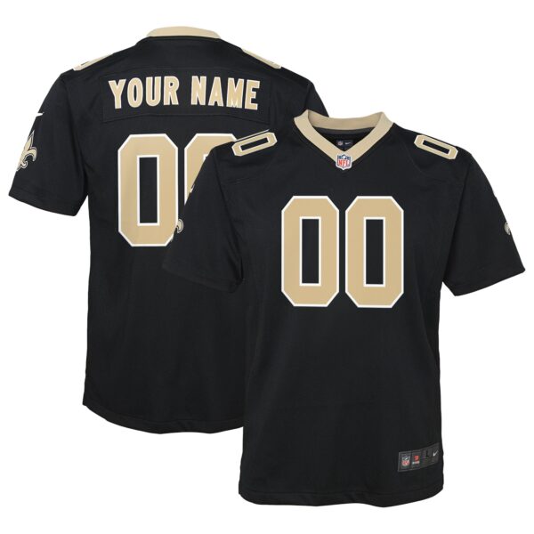 New Orleans Saints Nike Youth Custom Game Jersey - Black