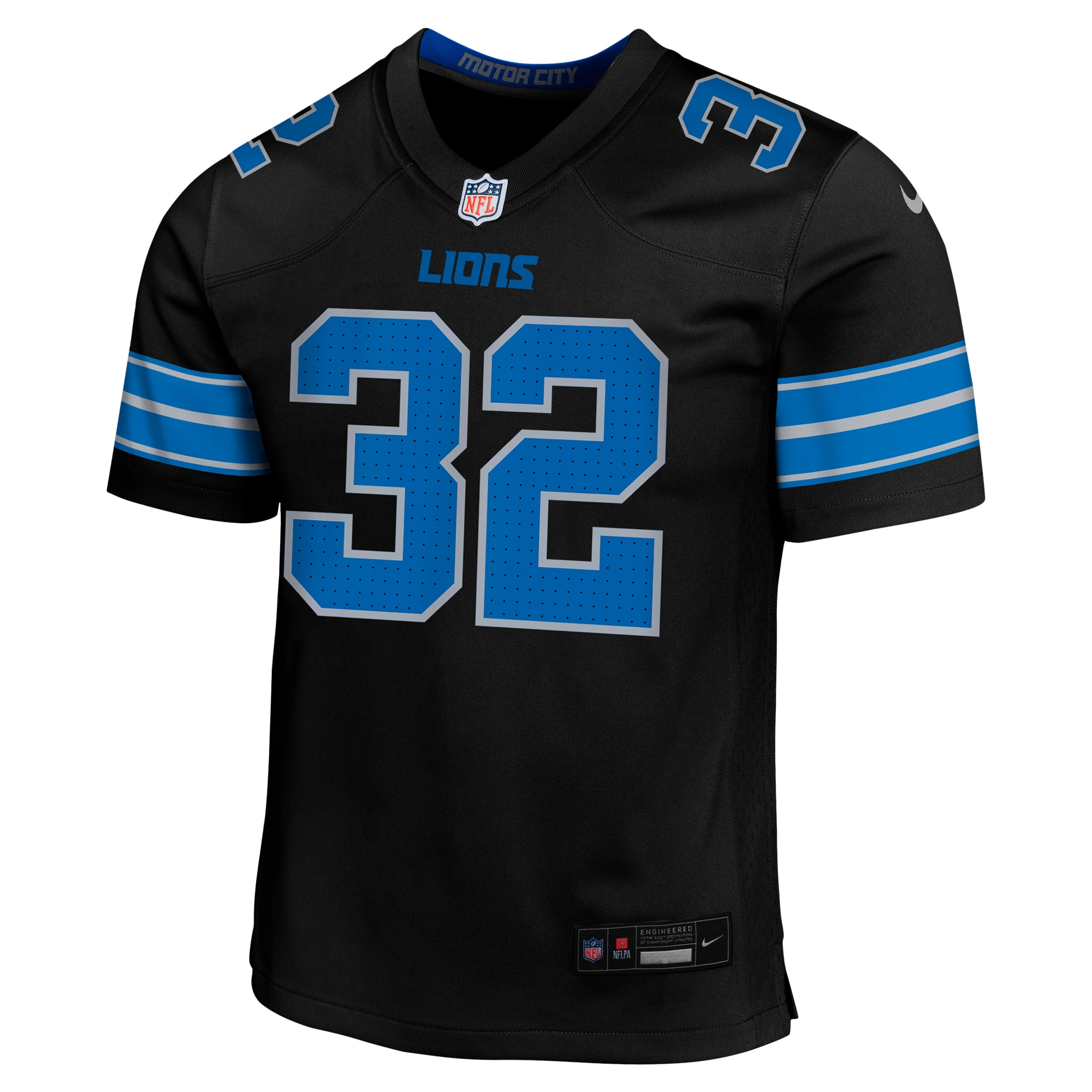 Brian Branch Detroit Lions Nike Youth Game Jersey - Black - Image 2