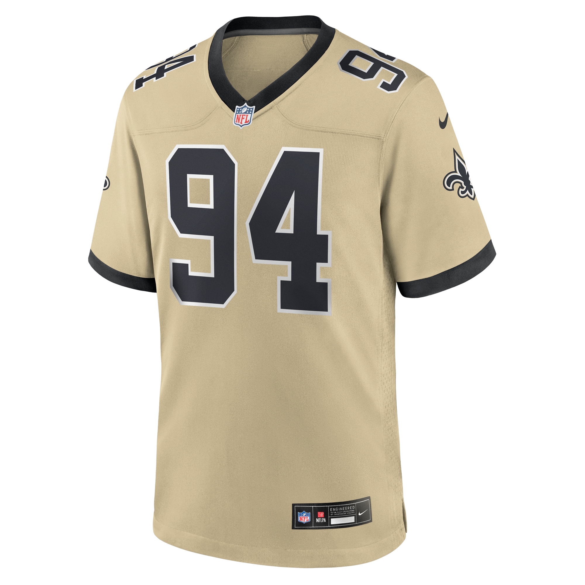 Cameron Jordan New Orleans Saints Nike Gameday Golds Alternate Game Player Jersey - Gold - Image 2
