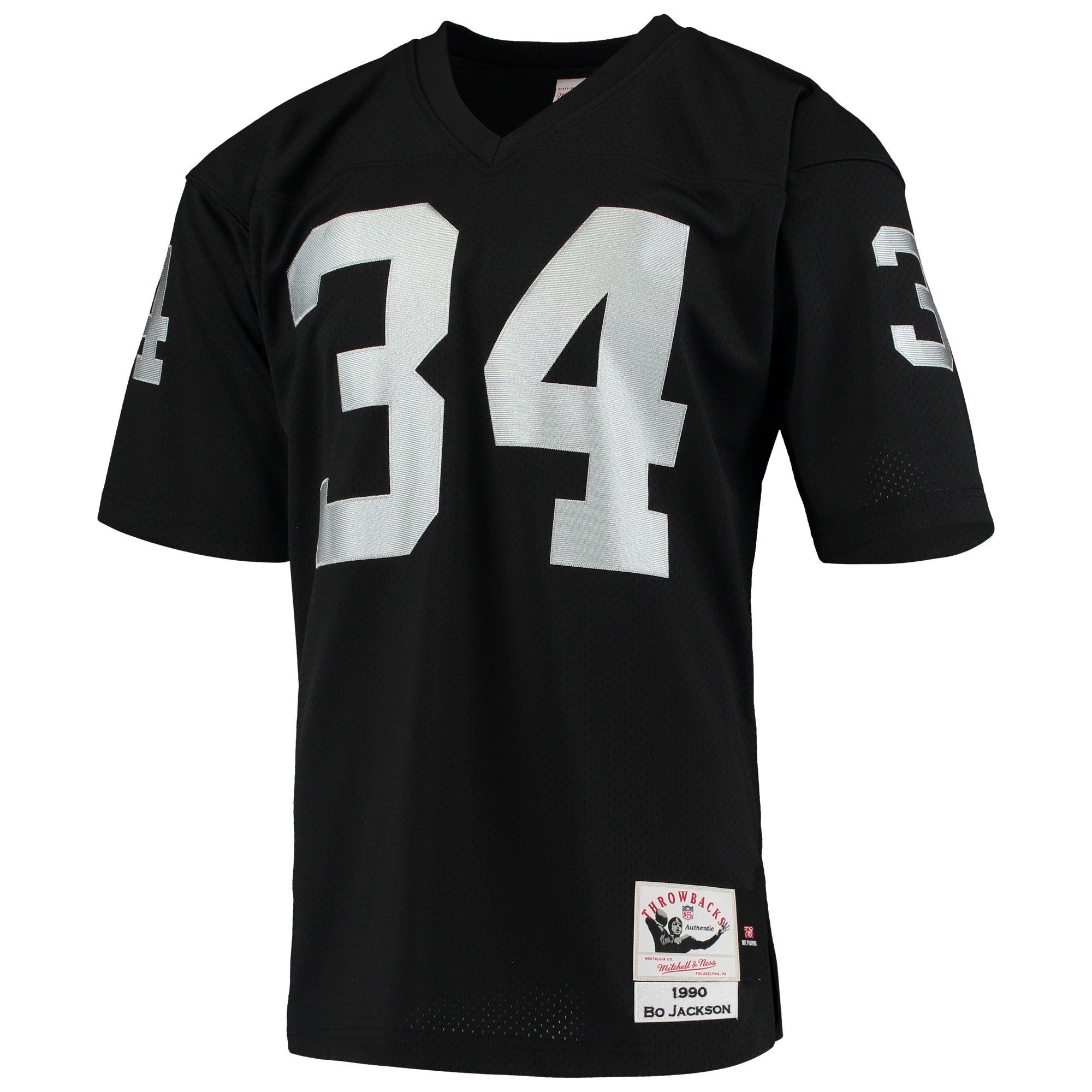 Bo Jackson Las Vegas Raiders 1990 Mitchell & Ness Authentic Throwback Retired Player Jersey - Black - Image 2