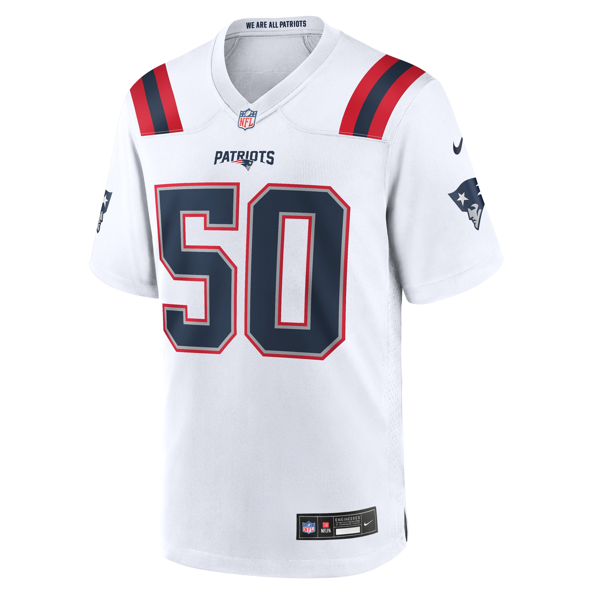 Mike Vrabel New England Patriots Nike Retired Player Game Jersey - White - Image 2