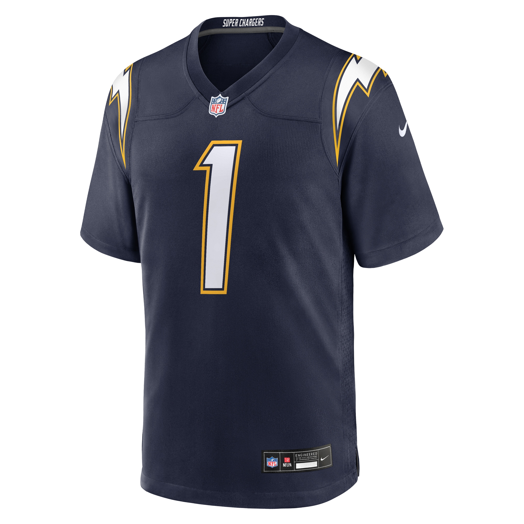 Quentin Johnston Los Angeles Chargers Nike Alternate Super Chargers Game Player Jersey - Navy - Image 2