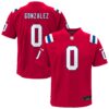 Christian Gonzalez New England Patriots Nike Youth Alternate Game Jersey - Red