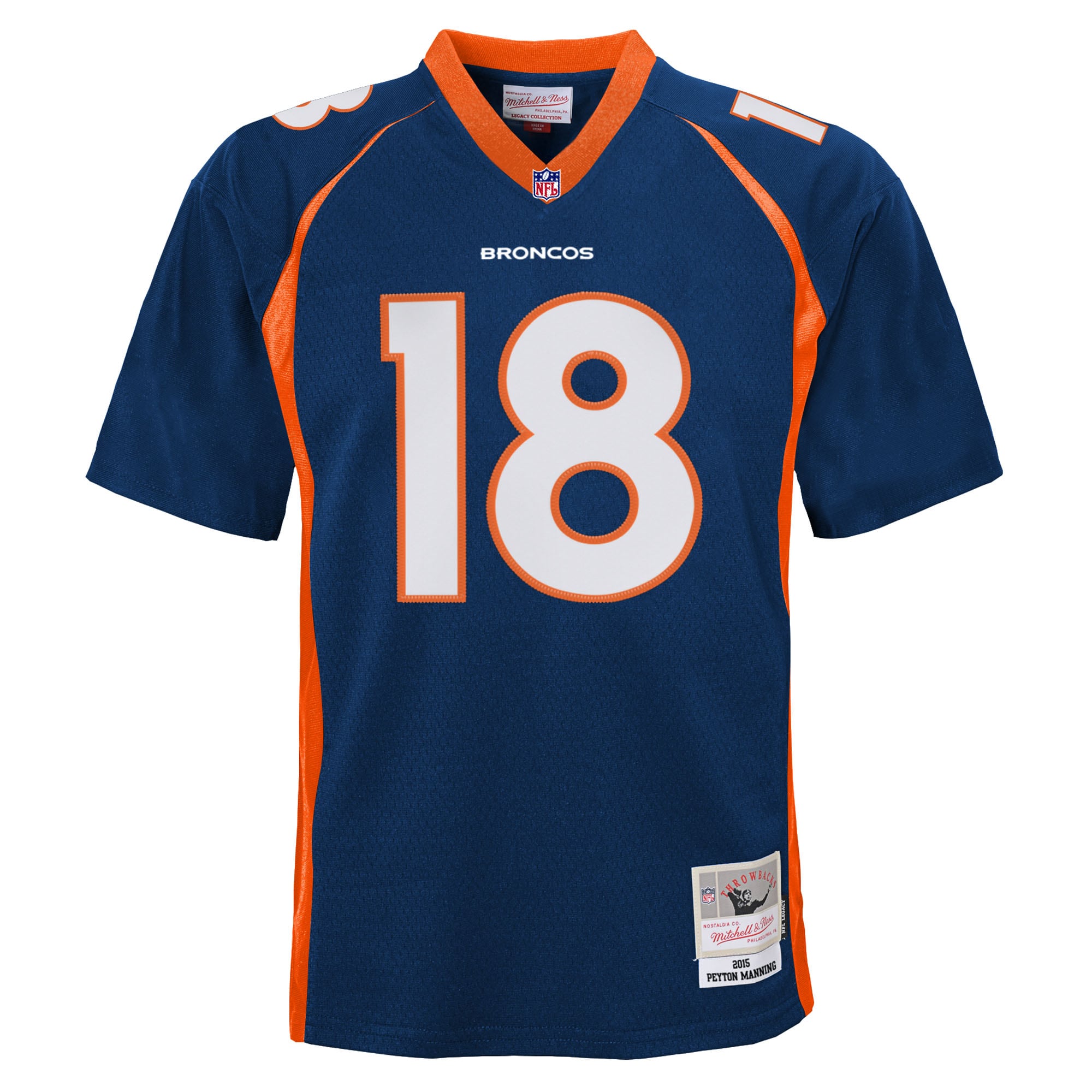 Peyton Manning Denver Broncos Mitchell & Ness Youth 2015 Retired Player Legacy Jersey - Navy - Image 2