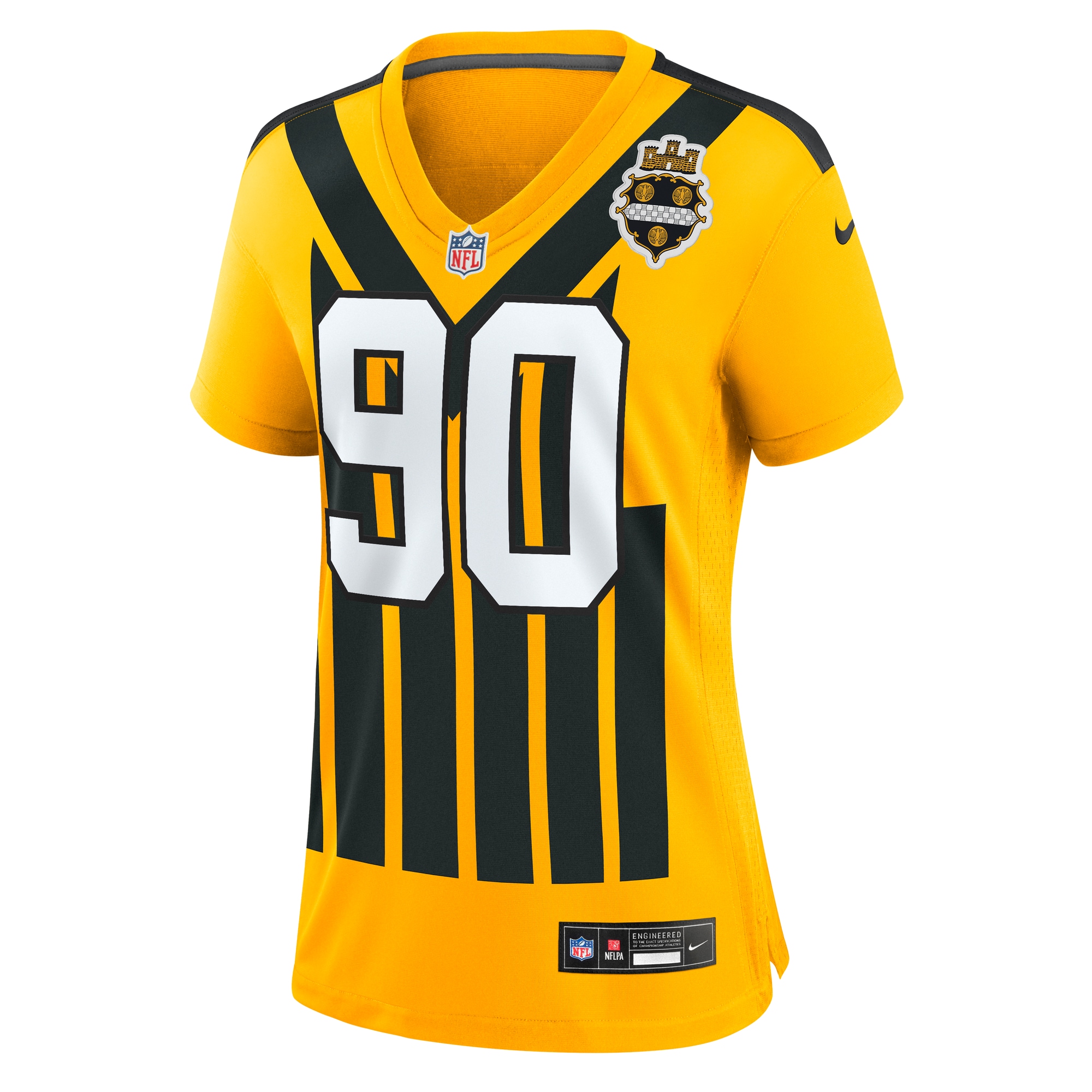 T.J. Watt Pittsburgh Steelers Nike Women's Alternate 1933 Throwback Game Jersey - Gold - Image 2