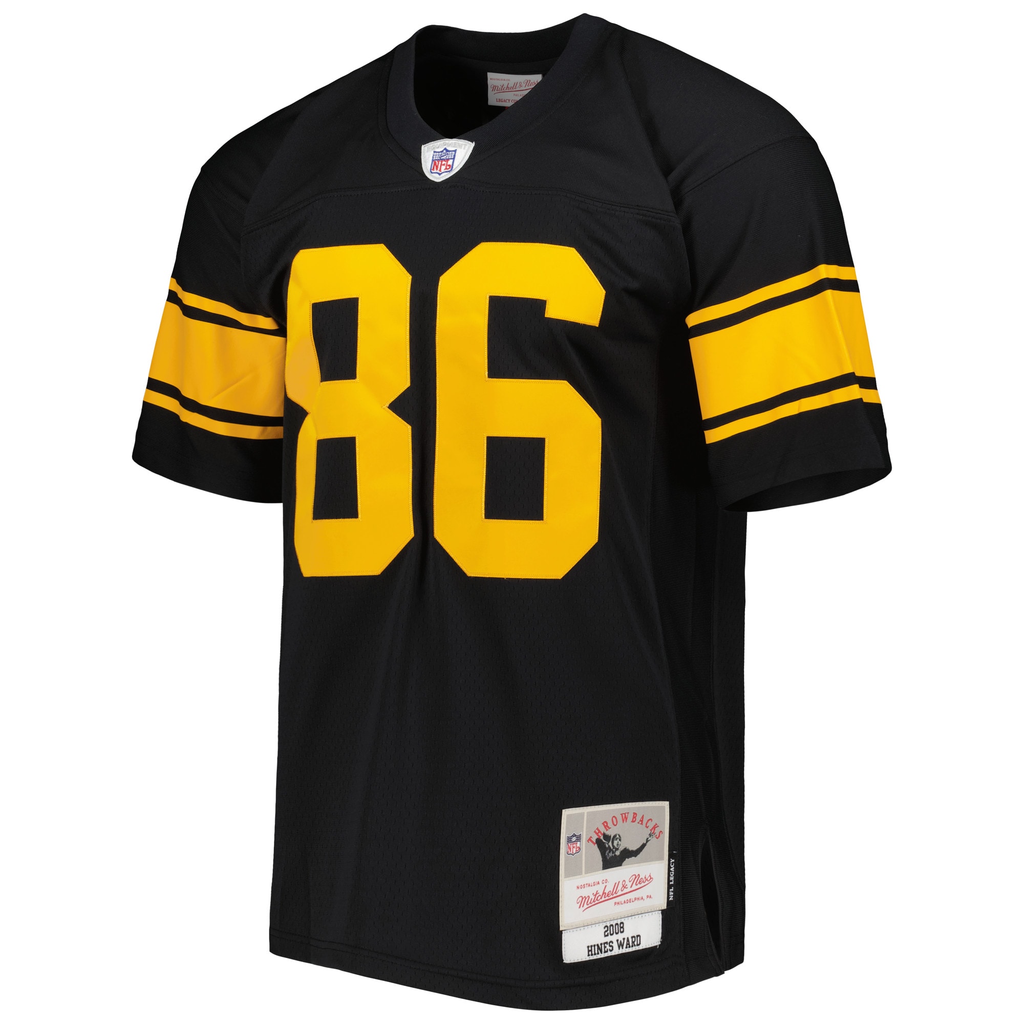 Hines Ward Pittsburgh Steelers Mitchell & Ness Legacy Replica Jersey - Black - Image 2
