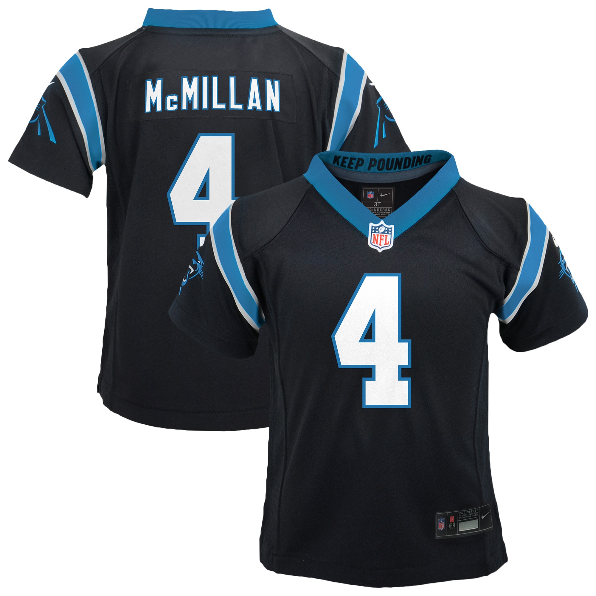 Tetairoa McMillan Carolina Panthers Nike Preschool Team Game Jersey - Black