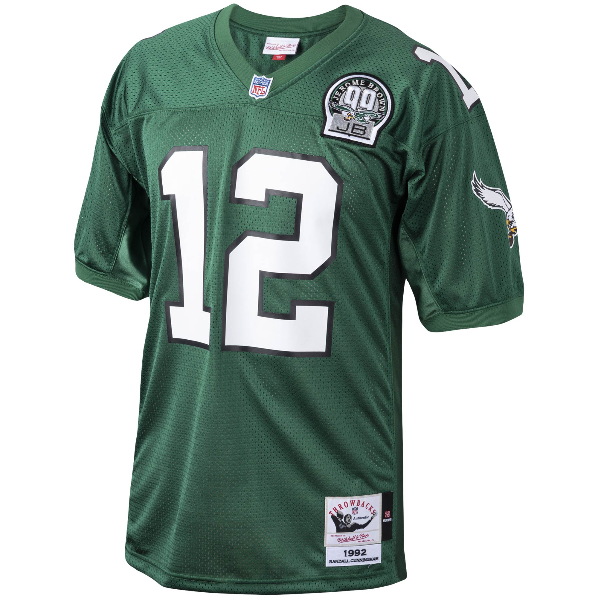 Randall Cunningham Philadelphia Eagles 1992 Mitchell & Ness Authentic Throwback Retired Player Jersey - Green - Image 2