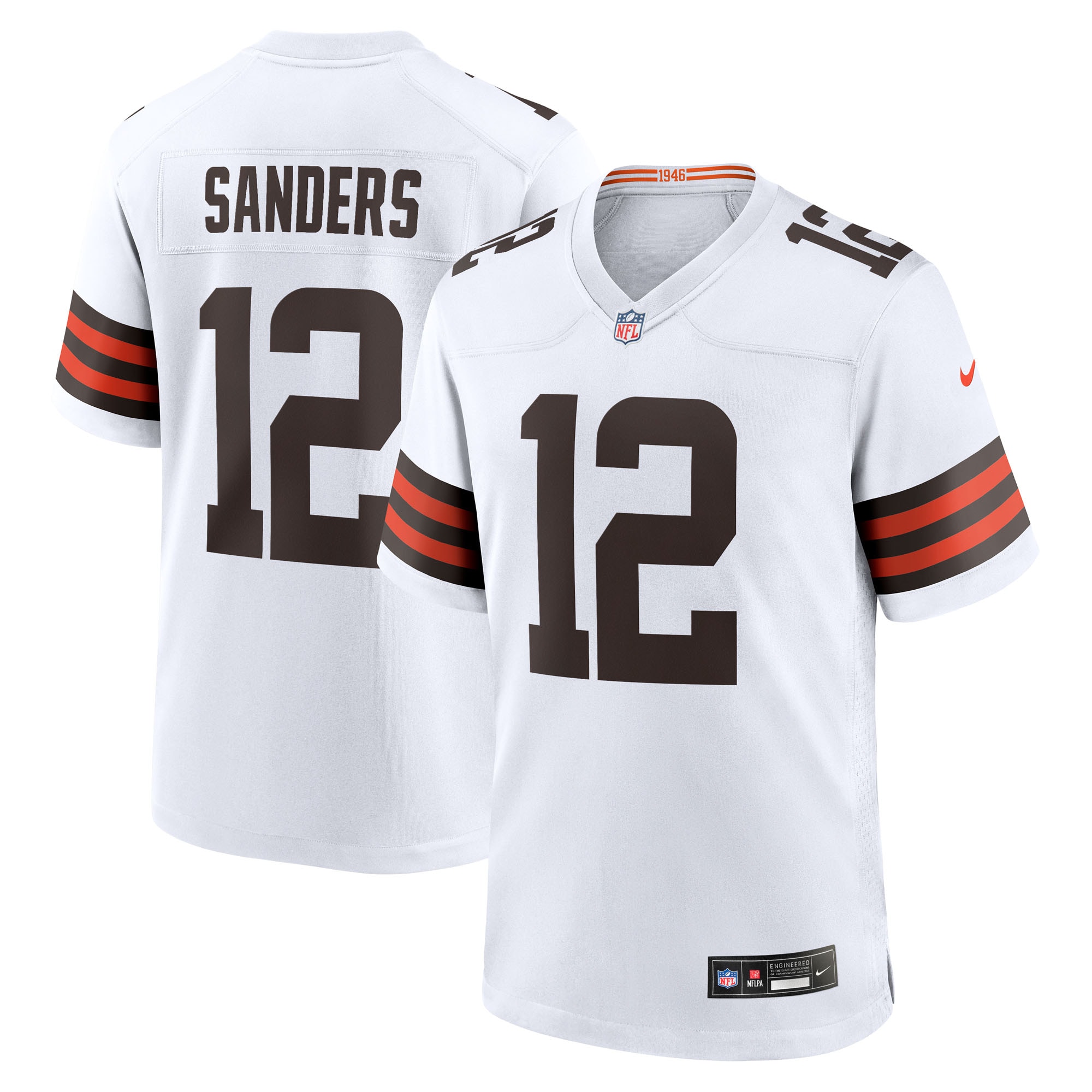 Shedeur Sanders Cleveland Browns Nike 2025 NFL Draft Game Jersey - White