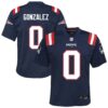 Christian Gonzalez New England Patriots Nike Youth Game Jersey - Navy