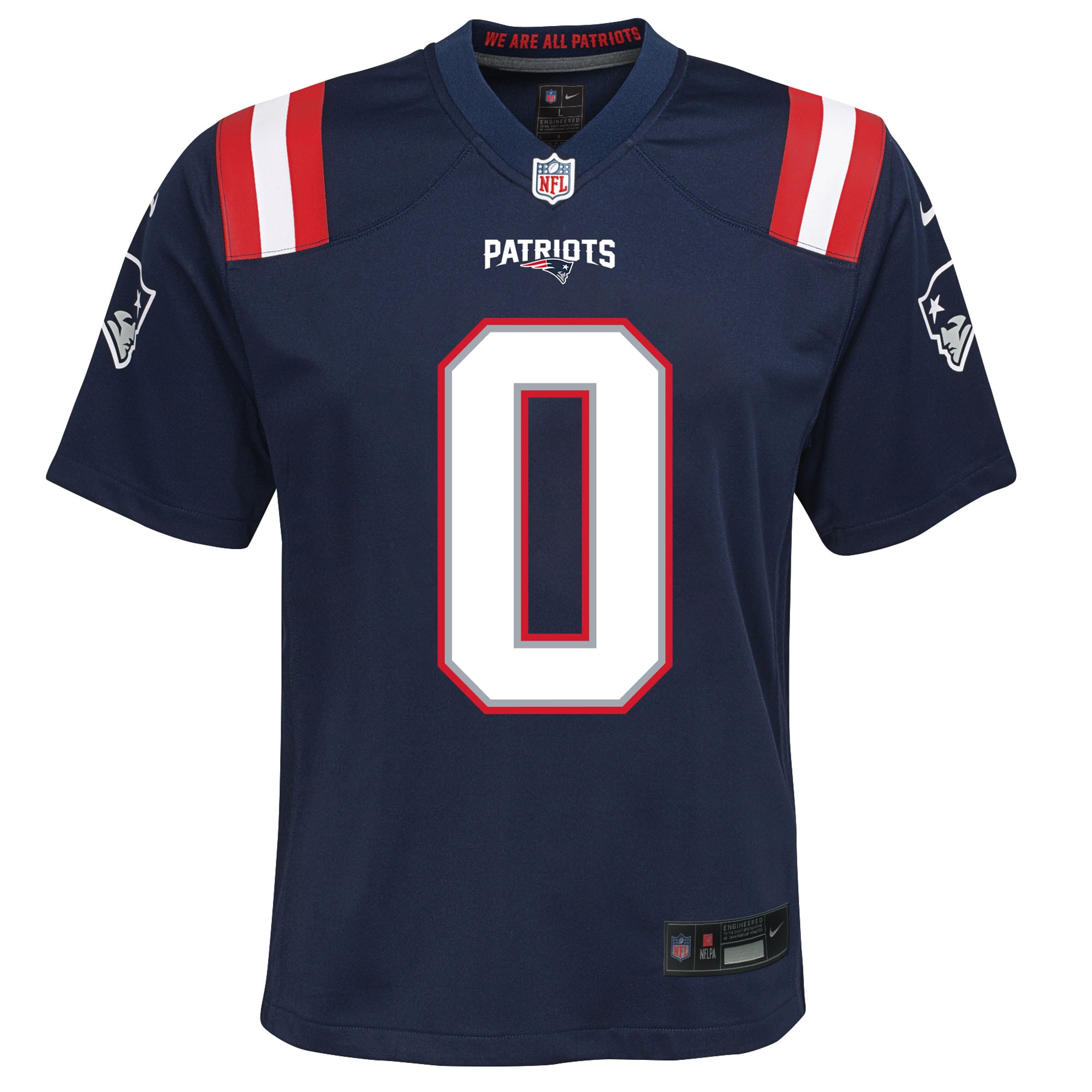Christian Gonzalez New England Patriots Nike Youth Game Jersey - Navy - Image 2