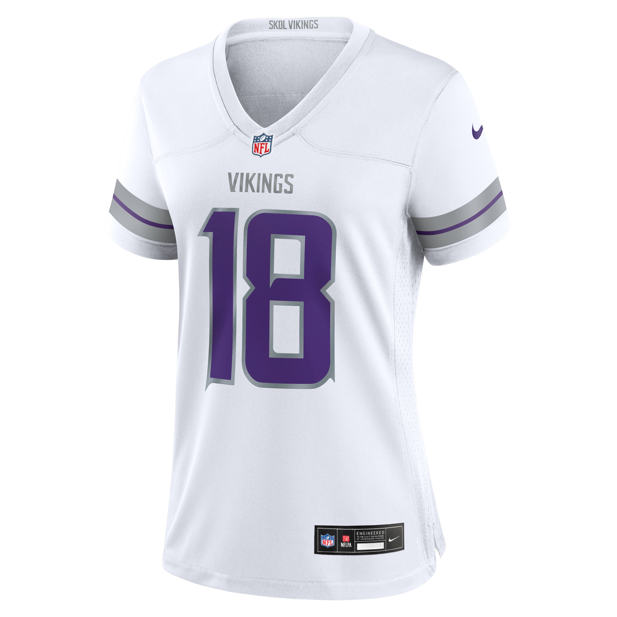 Justin Jefferson Minnesota Vikings Nike Women's Alternate Game Player Jersey - White - Image 2