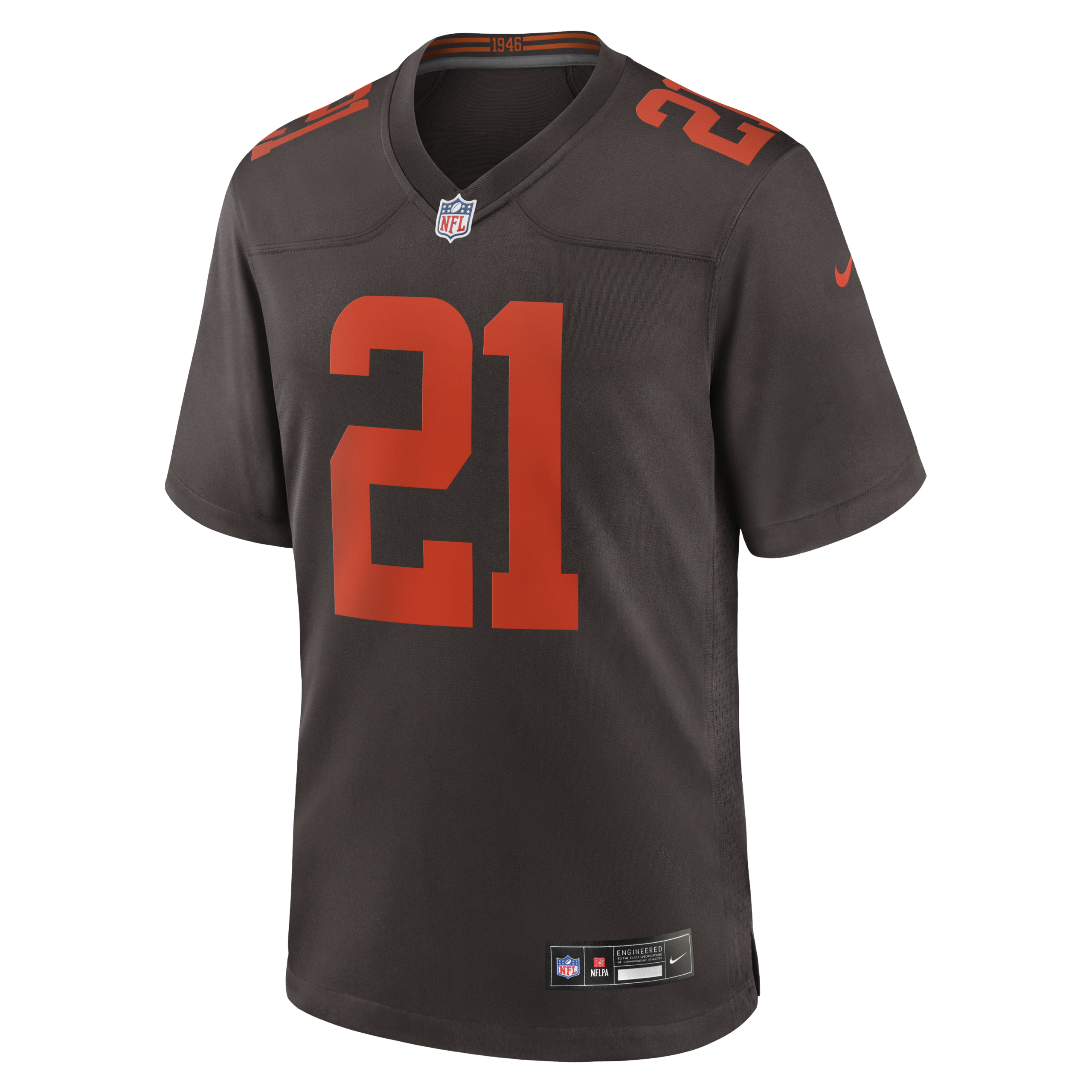 Denzel Ward Cleveland Browns Nike Alpha Dawg Game Jersey - Brown - Image 2