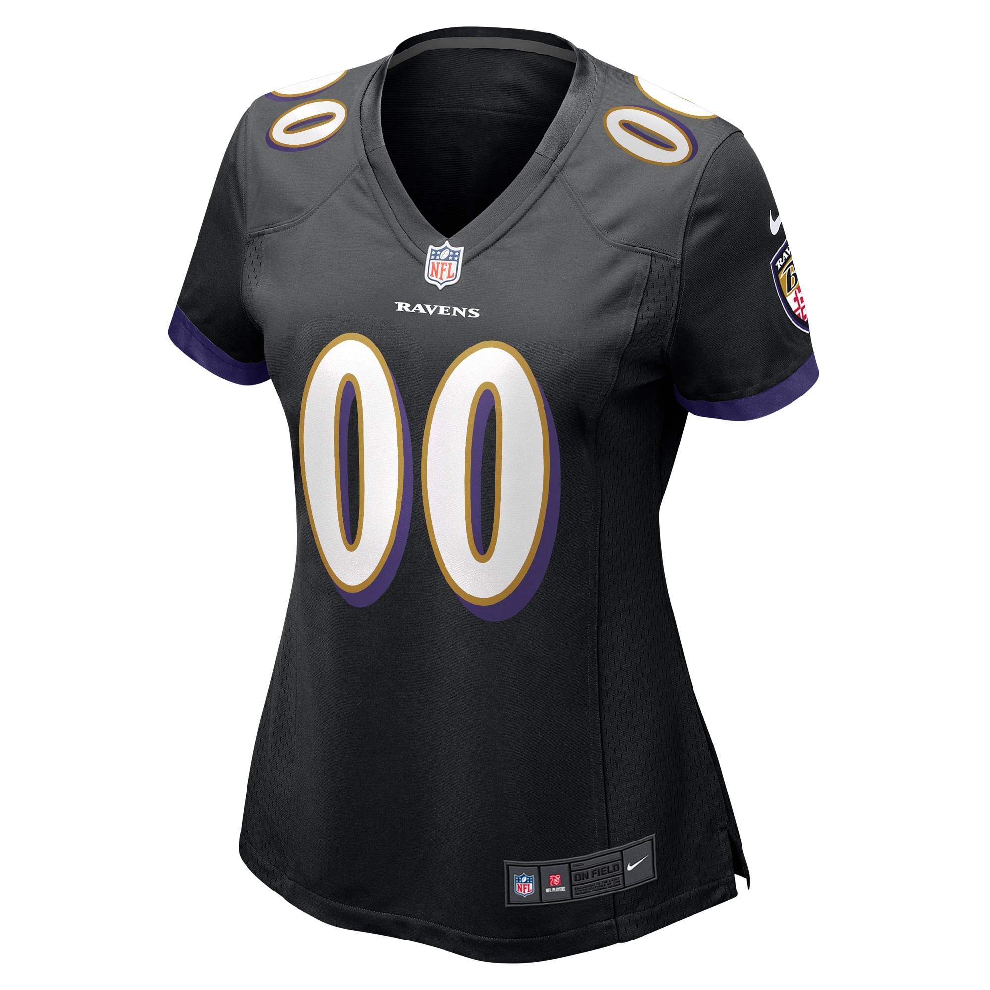 Baltimore Ravens Nike Women's Alternate Custom Game Jersey - Black - Image 2