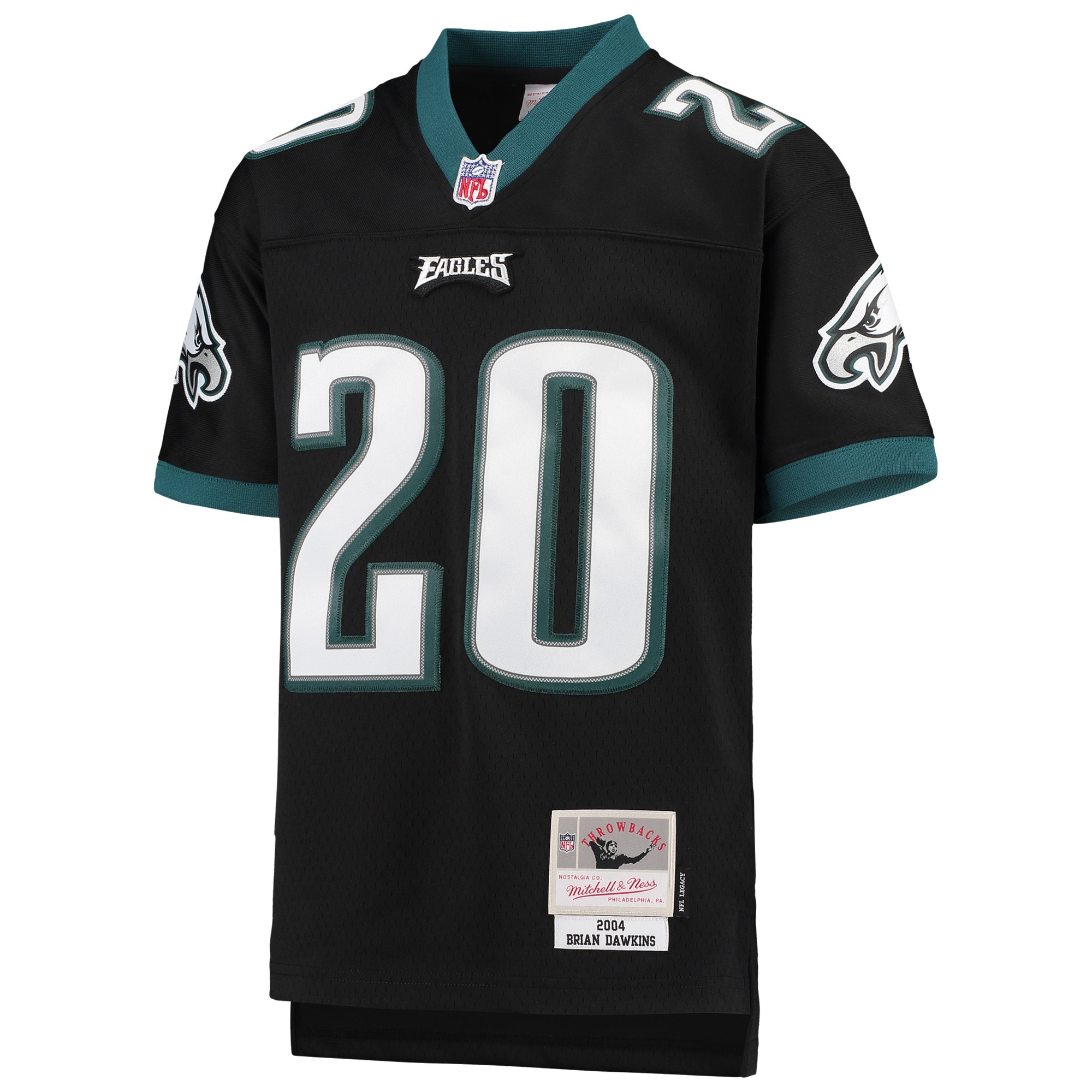 Brian Dawkins Philadelphia Eagles Mitchell & Ness Youth 2004 Legacy Retired Player Jersey - Black - Image 2