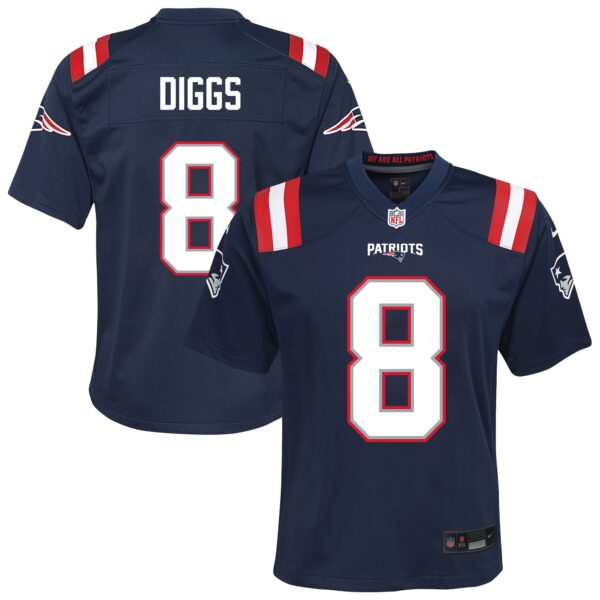 Stefon Diggs New England Patriots Nike Youth Team Game Jersey - Navy