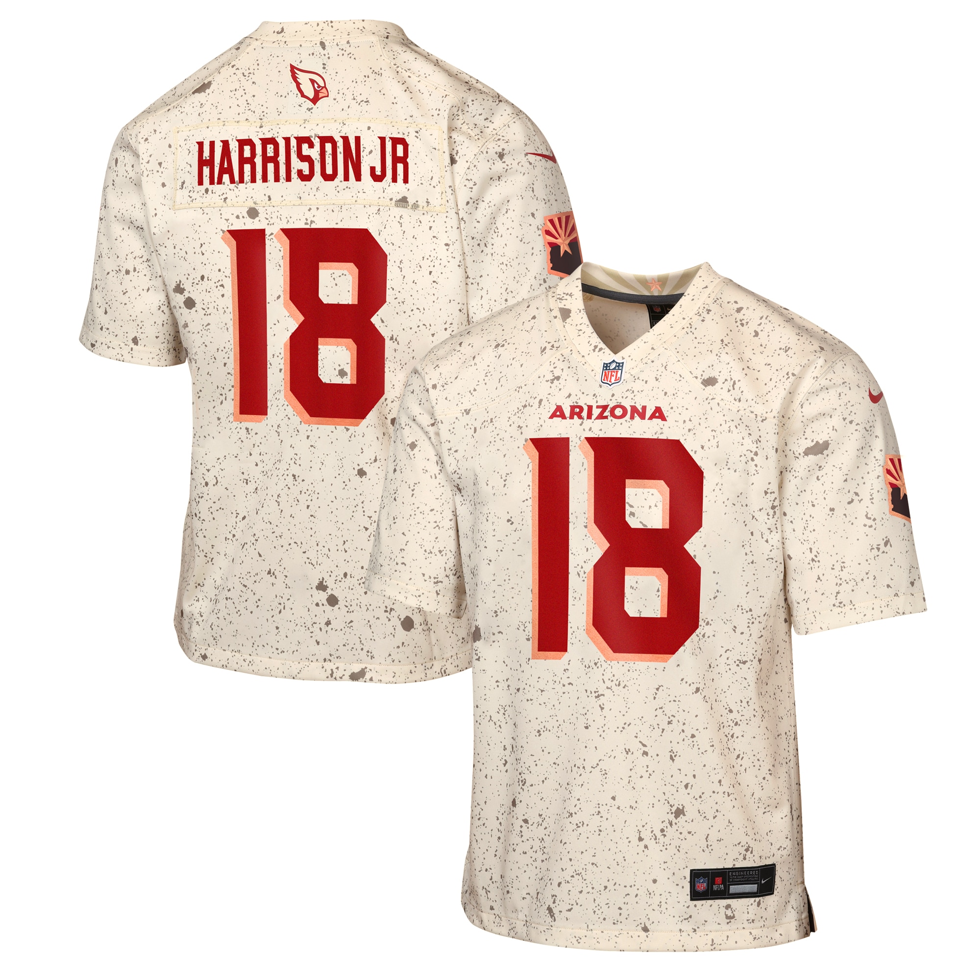Marvin Harrison Jr. Arizona Cardinals Nike Youth 2025 Rivalries Collection Game Jersey - Natural
