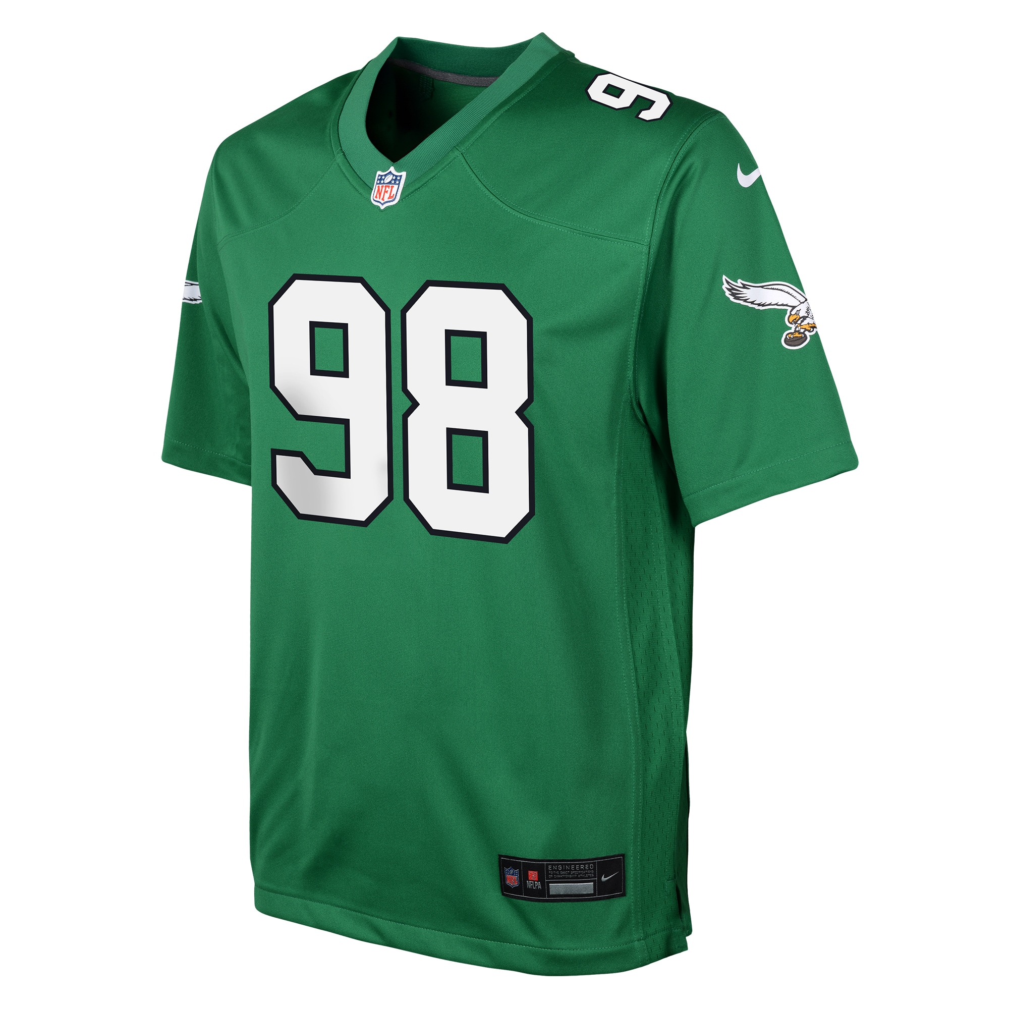 Jalen Carter Philadelphia Eagles Nike Youth Game Jersey - Kelly Green - Image 2