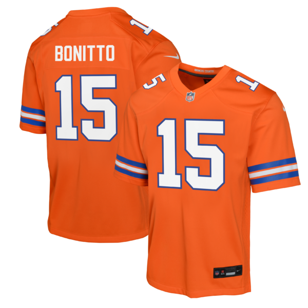 Nik Bonitto Denver Broncos Nike Youth Alternate 2 Game Jersey - Orange