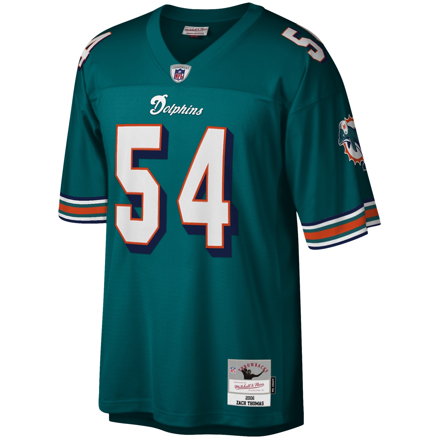 Zach Thomas Miami Dolphins Mitchell & Ness Legacy Replica Jersey - Aqua - Image 2