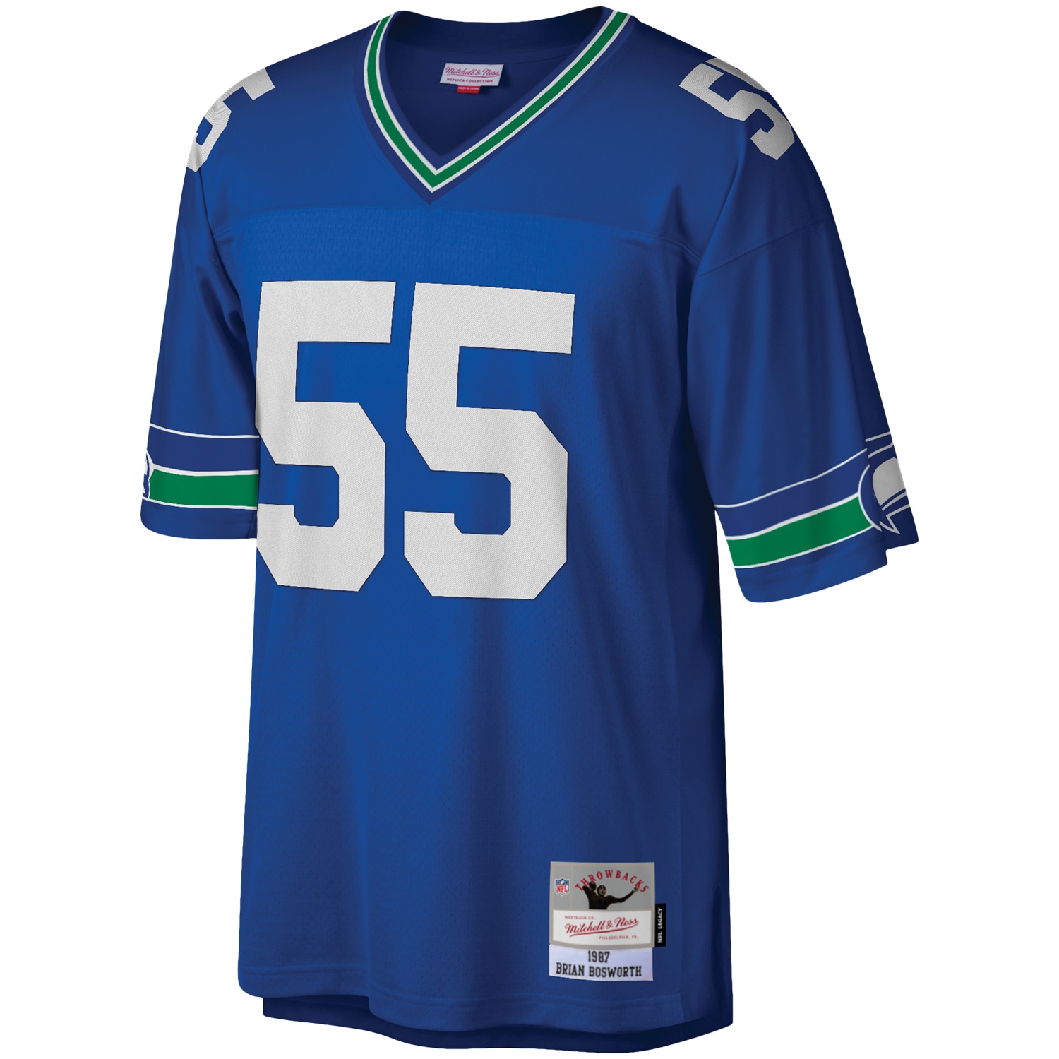 Brian Bosworth Seattle Seahawks Mitchell & Ness Legacy Replica Jersey - Royal - Image 2