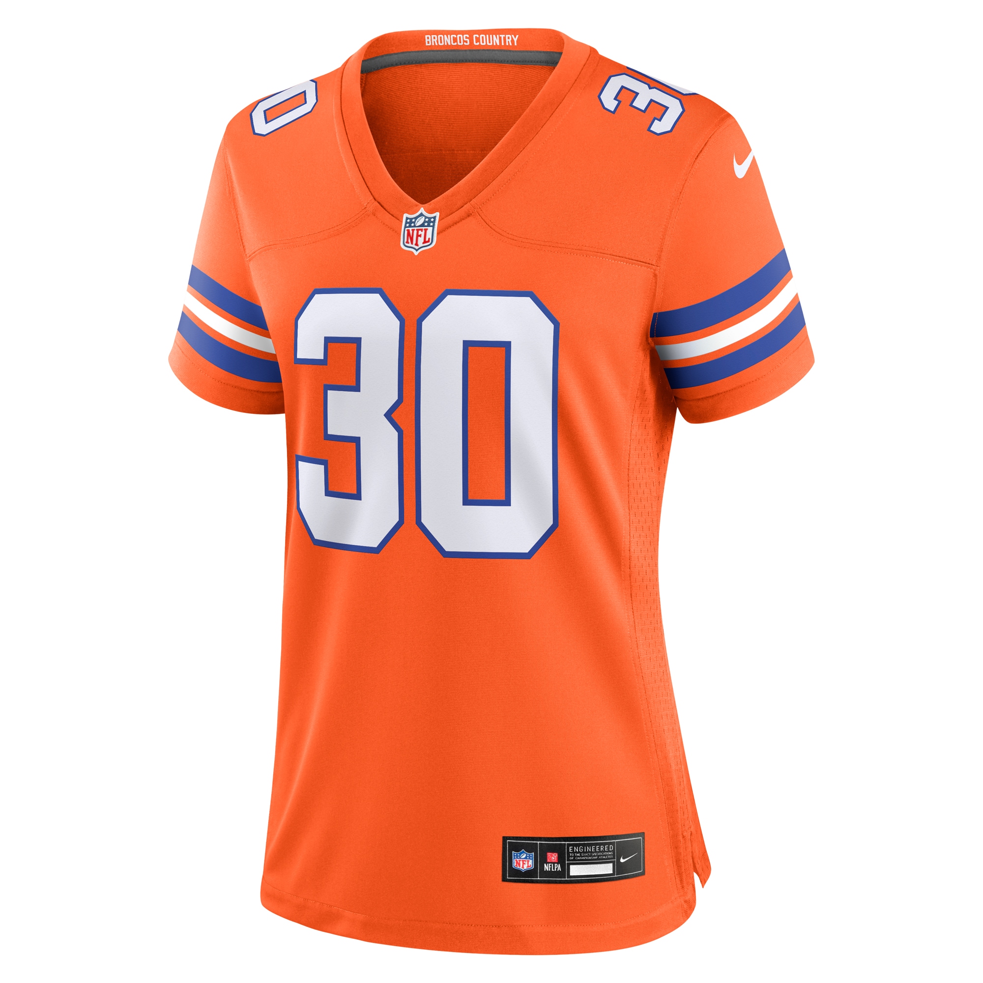 Terrell Davis Denver Broncos Nike Women's Mile High Collection 1977 Throwback Retired Player Game Jersey - Orange - Image 2
