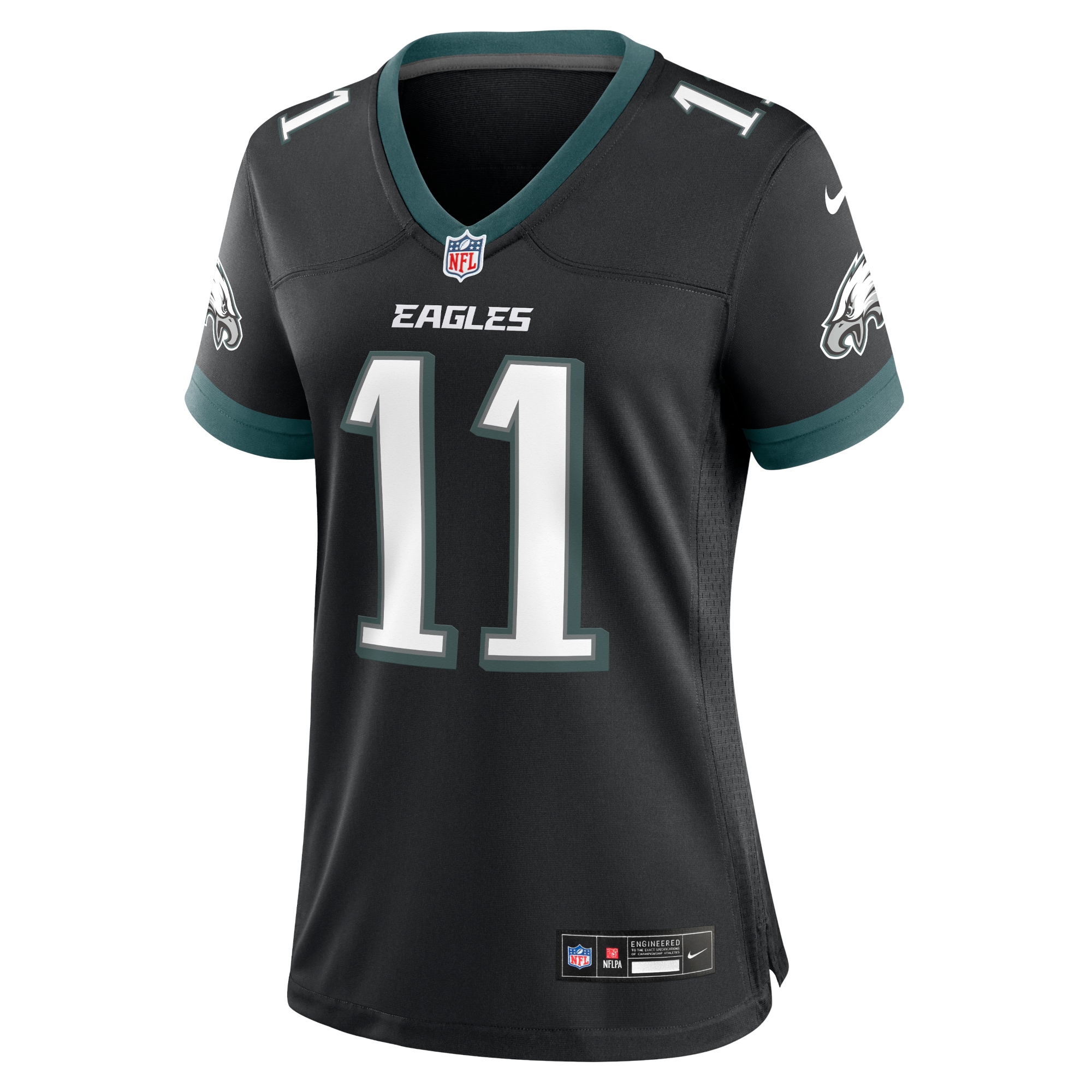 A.J. Brown Philadelphia Eagles Nike Women's Alternate Game Jersey - Black - Image 2