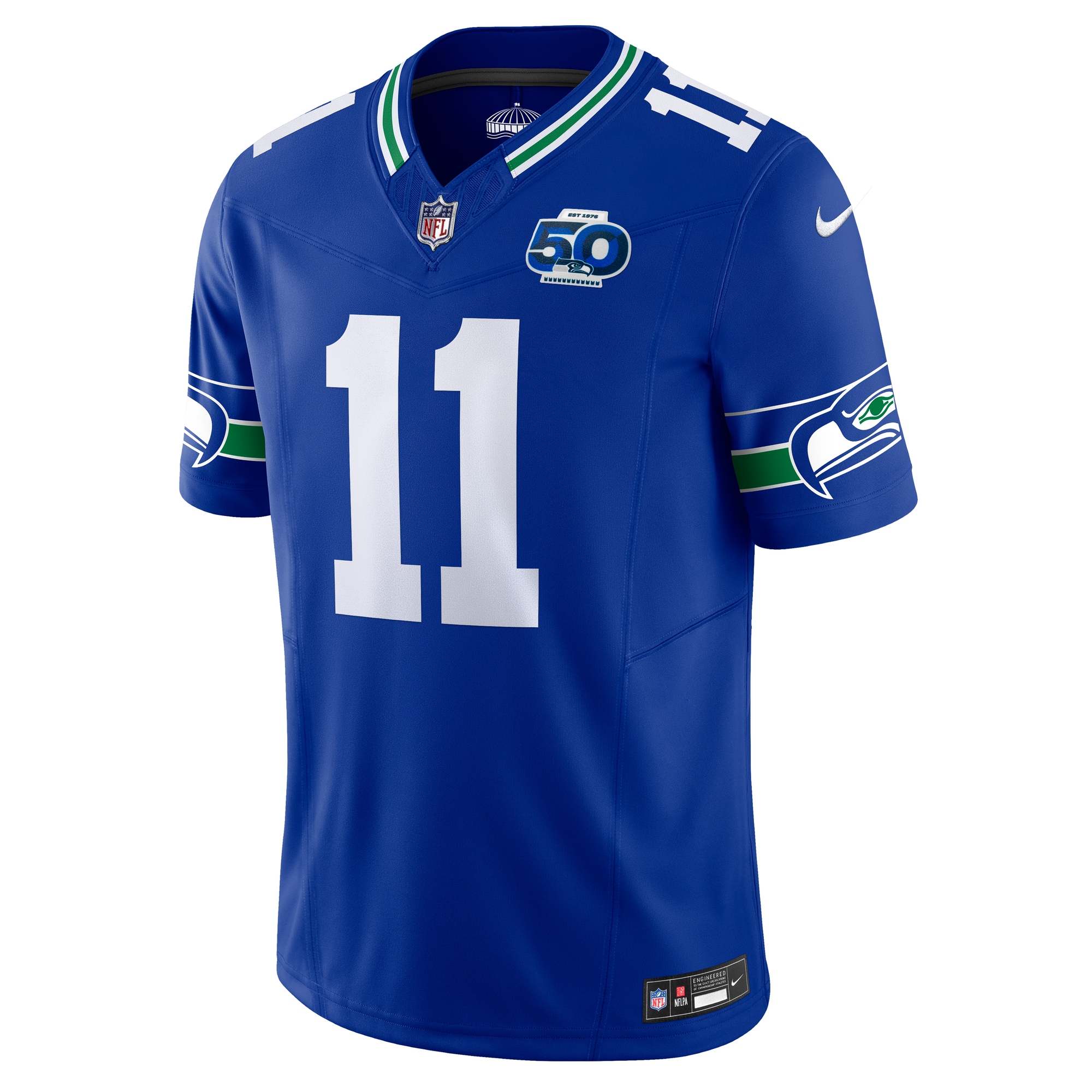 Jaxon Smith-Njigba Seattle Seahawks Nike 50th Season Vapor F.U.S.E. Limited Jersey - Royal - Image 2