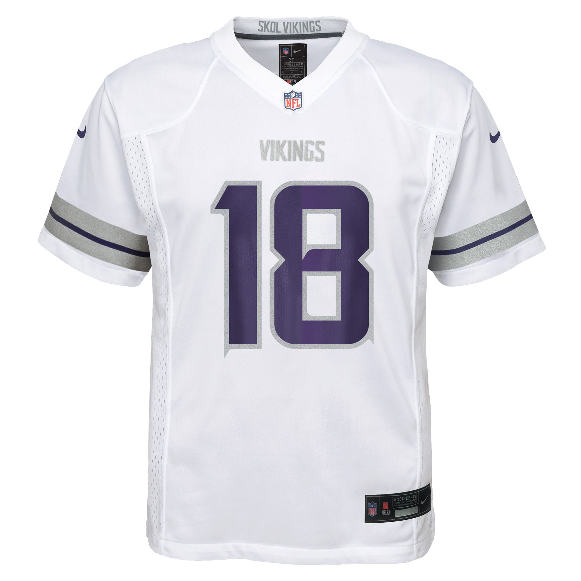 Justin Jefferson Minnesota Vikings Nike Preschool Alternate Player Game Jersey - White - Image 2