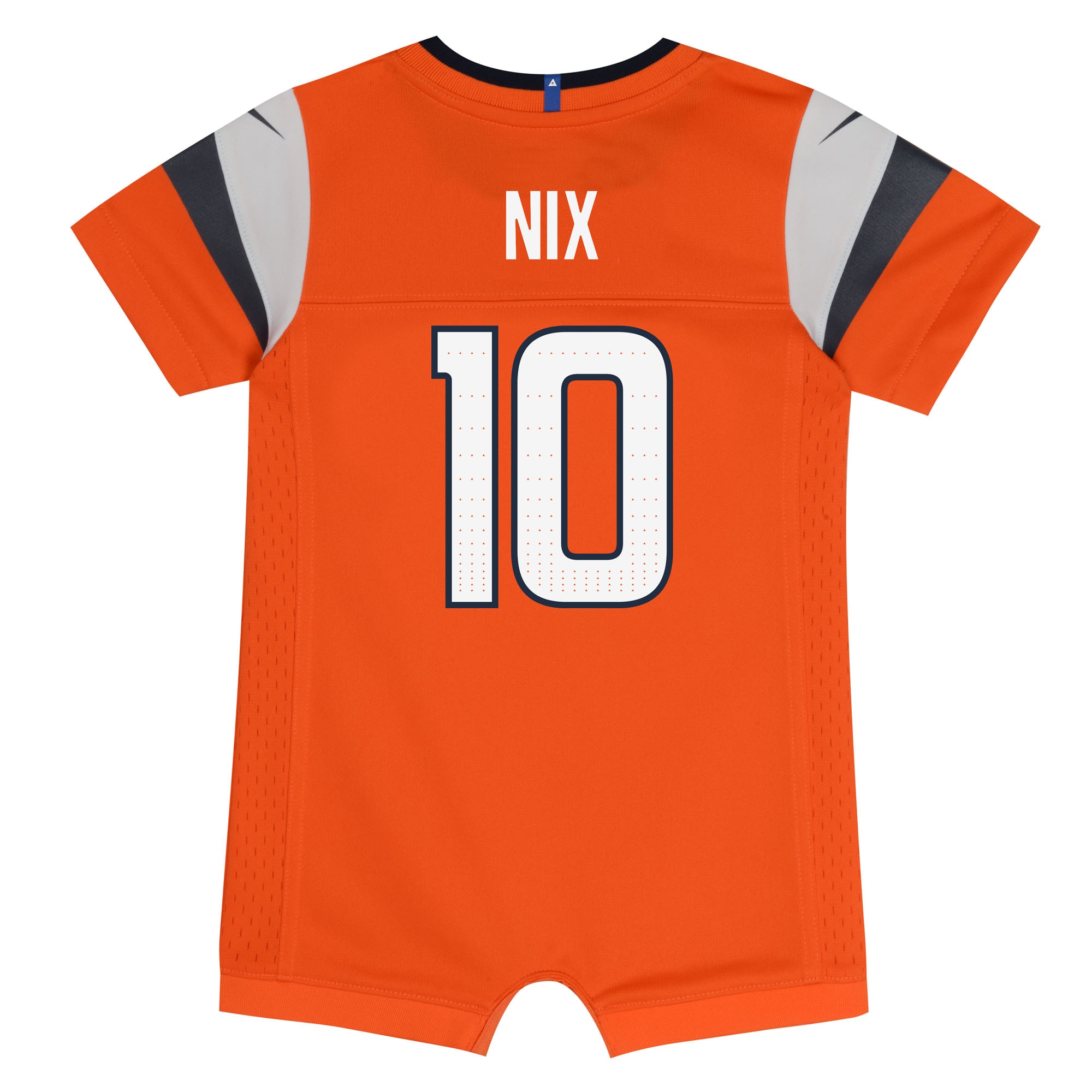 Bo Nix Denver Broncos Nike Newborn & Infant Game Romper Jersey - Orange - Image 3