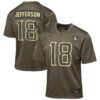 Justin Jefferson Minnesota Vikings Nike Youth 2025 Salute to Service Game Jersey - Olive