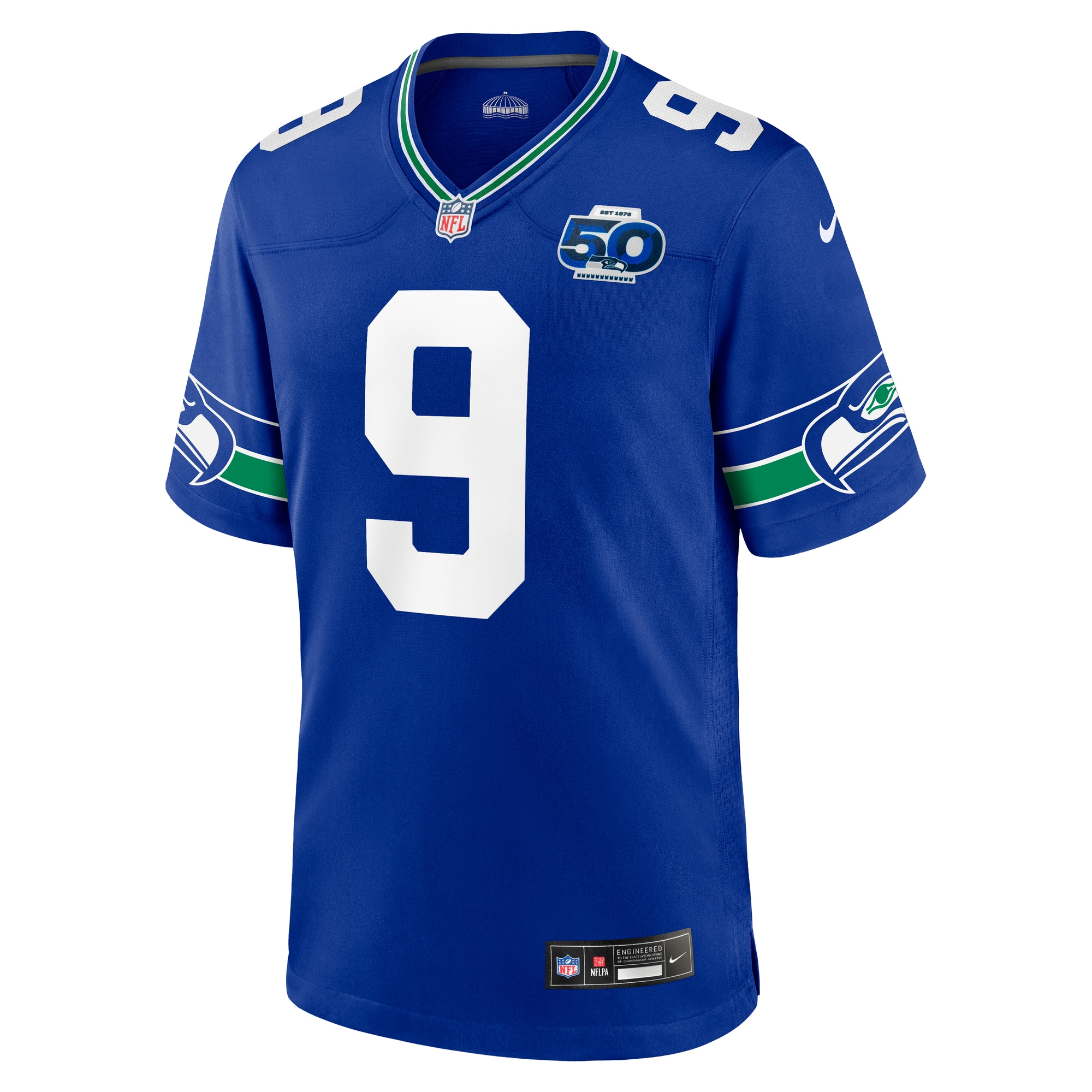 Kenneth Walker III Seattle Seahawks Nike Alternate 50th Season Game Jersey - Royal - Image 2