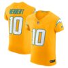 Justin Herbert Los Angeles Chargers Nike Alternate Charger Power Vapor F.U.S.E. Elite Jersey - Gold