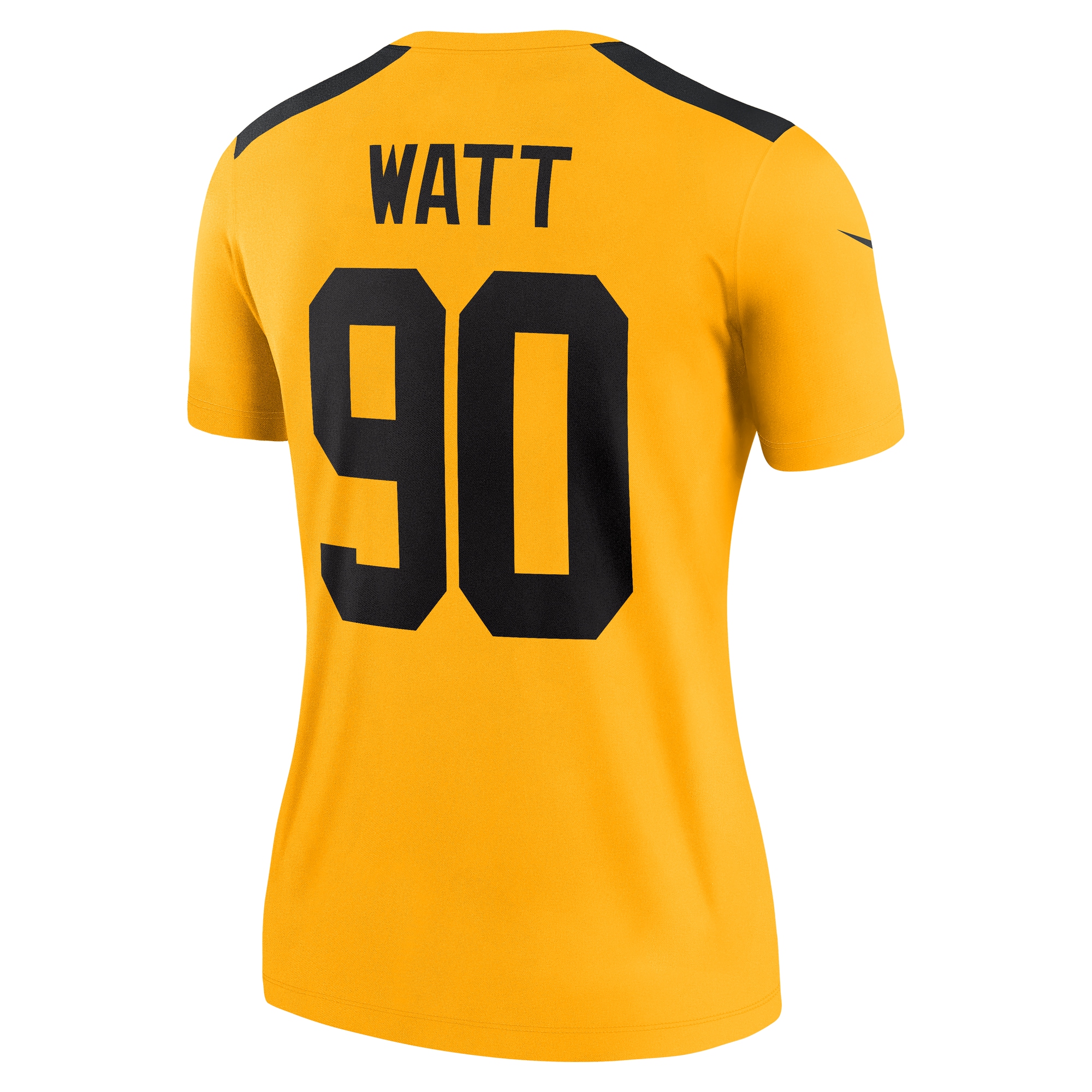 T.J. Watt Pittsburgh Steelers Nike Women's Alternate 1933 Throwback Legend Player Performance Top - Gold - Image 3
